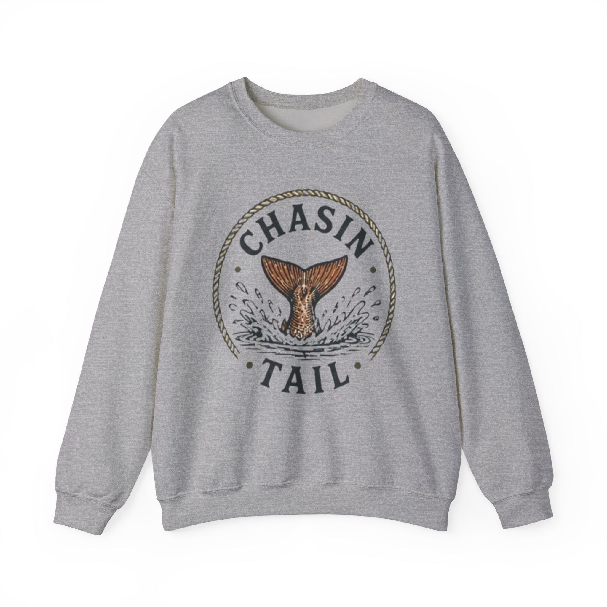 Crewneck Sweatshirt | "Chasin Tail" Fish Tail Graphic
