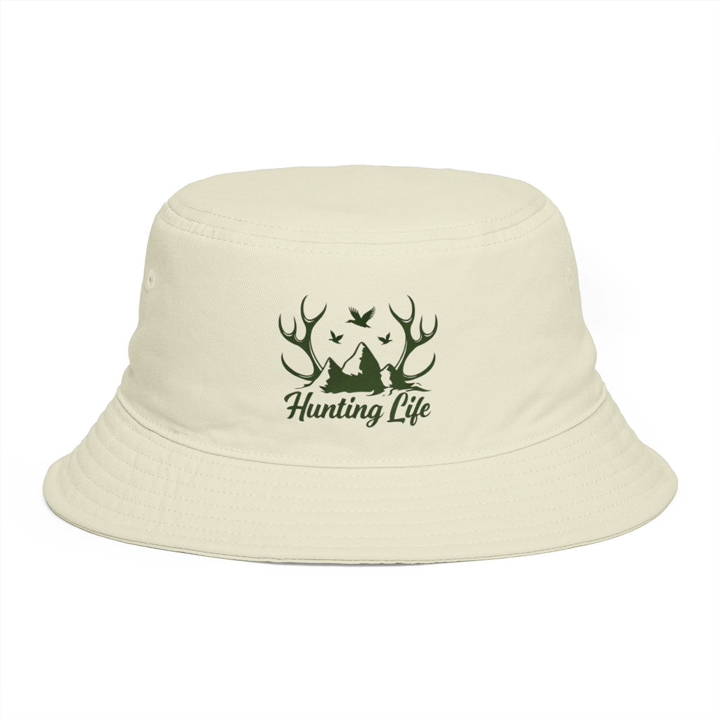 Hunting Life Bucket Hat | Brown Outdoor Fishermen & Hunter Sun Hat