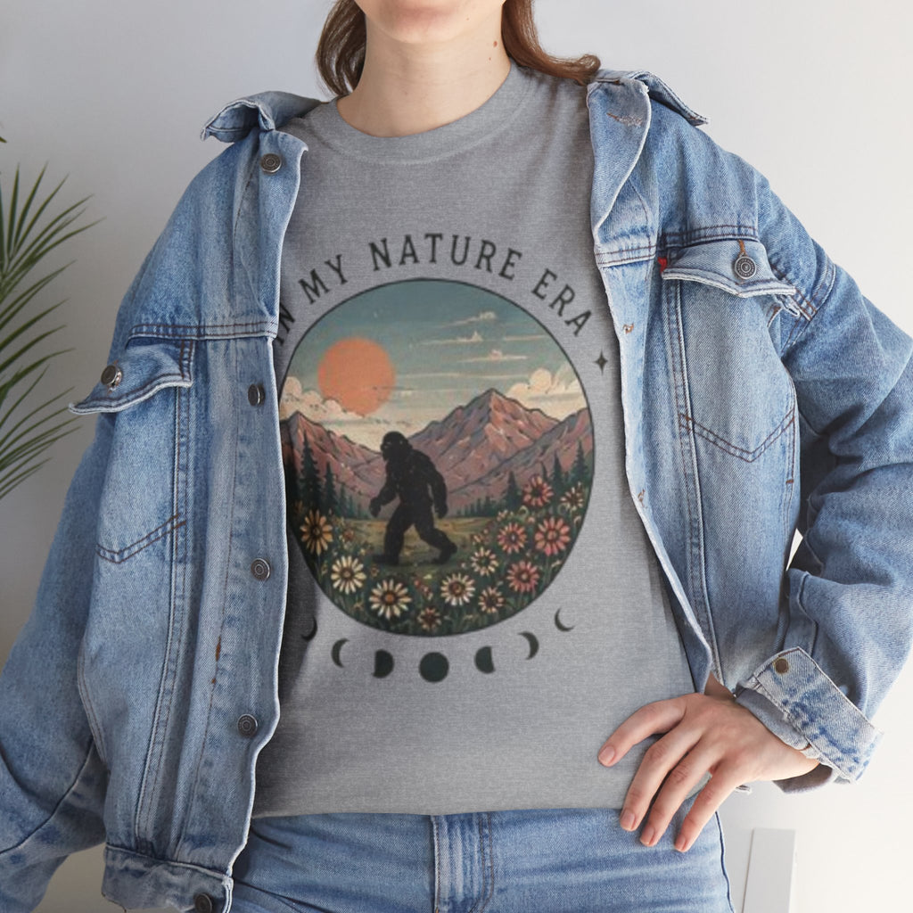 Sasquatch Nature Tee | "In My Nature Era" Mountain & Moon Phase Graphic