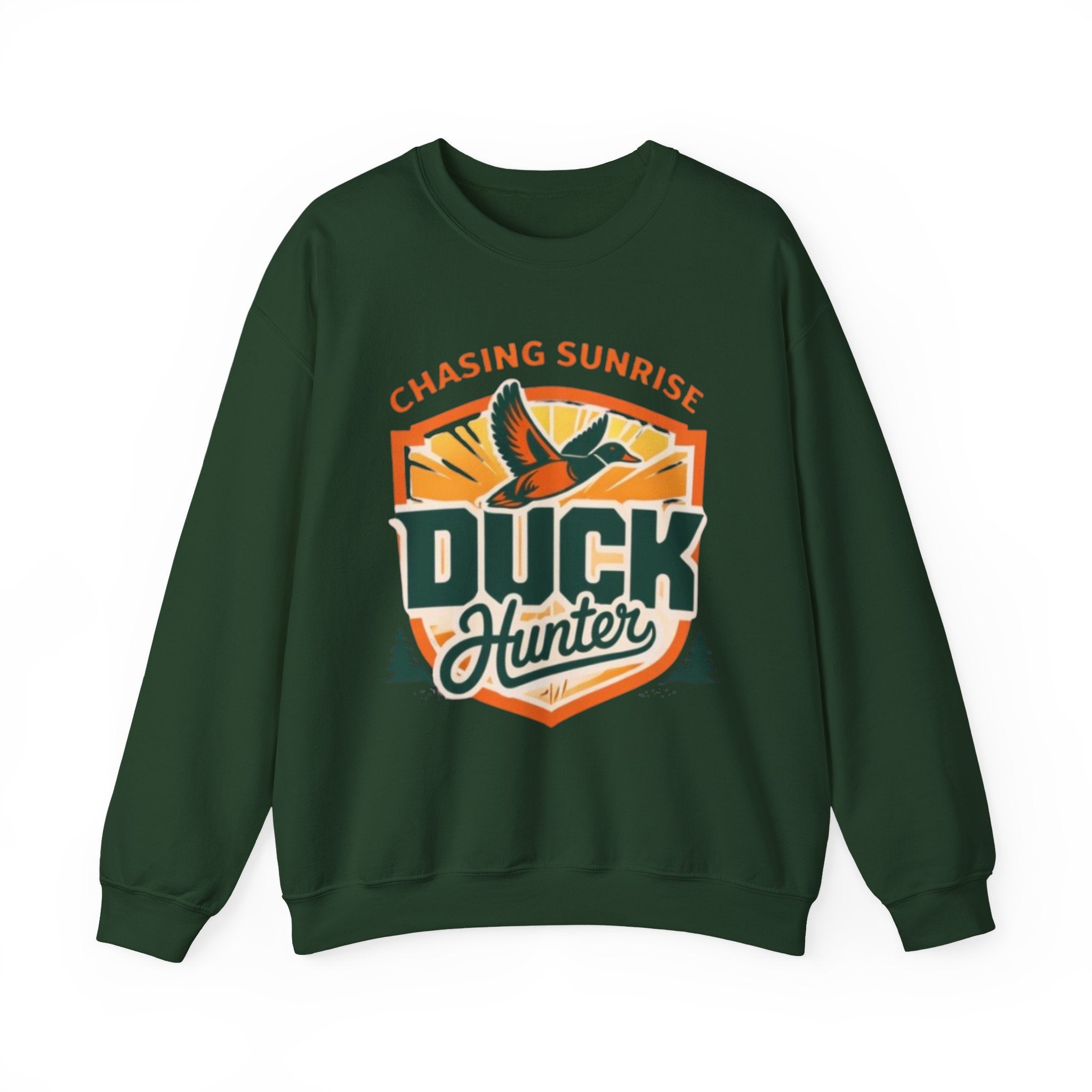 Duck Hunter Crewneck Sweatshirt | Chasing Sunrise Hunting Graphic