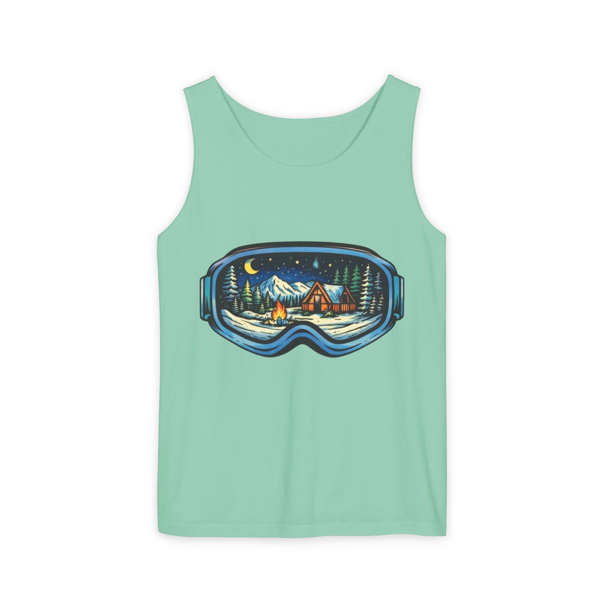 Tank Top | Ski Goggle Winter Cabin Graphic