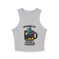 Racer Tank | "Powered by Coffee & Campfires" Graphic Camp Vibes Tank