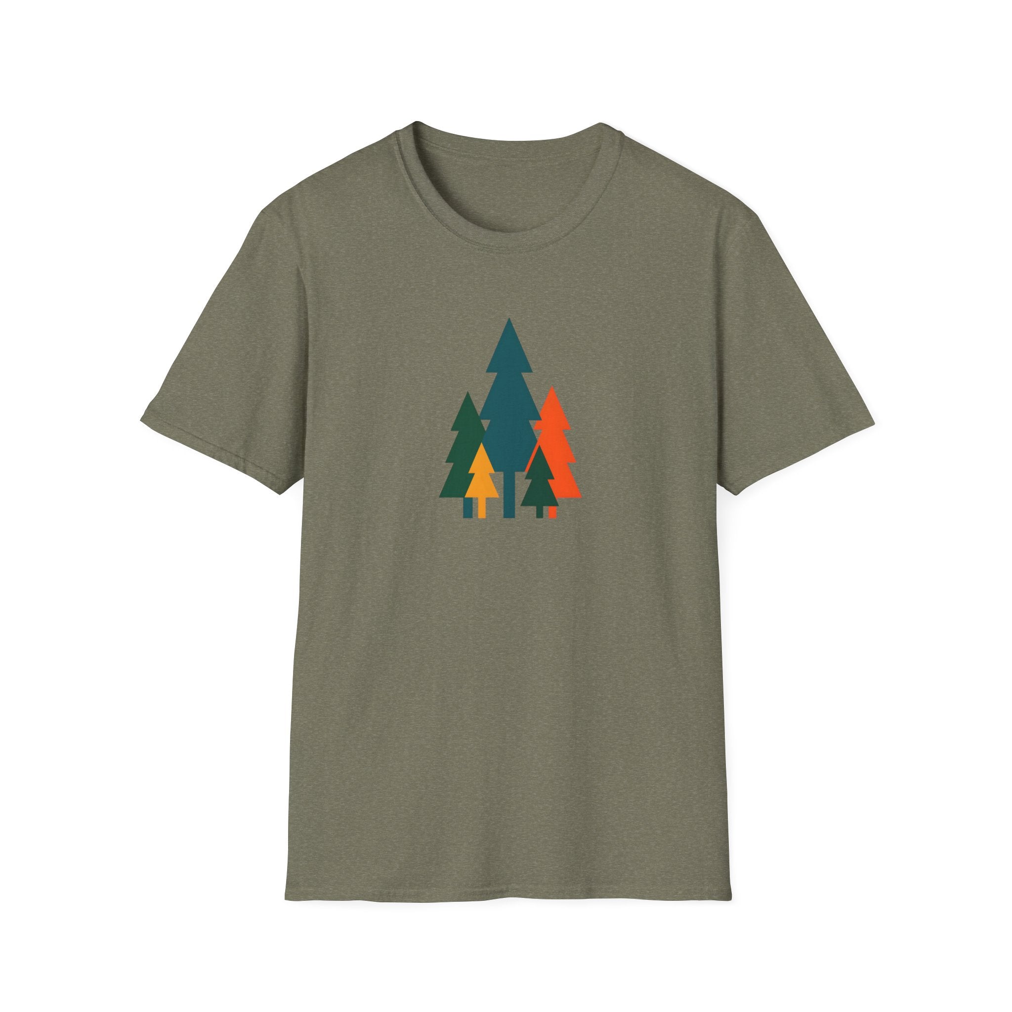 Colorful Pine Trees T-Shirt | Vibrant Forest Graphic Tee