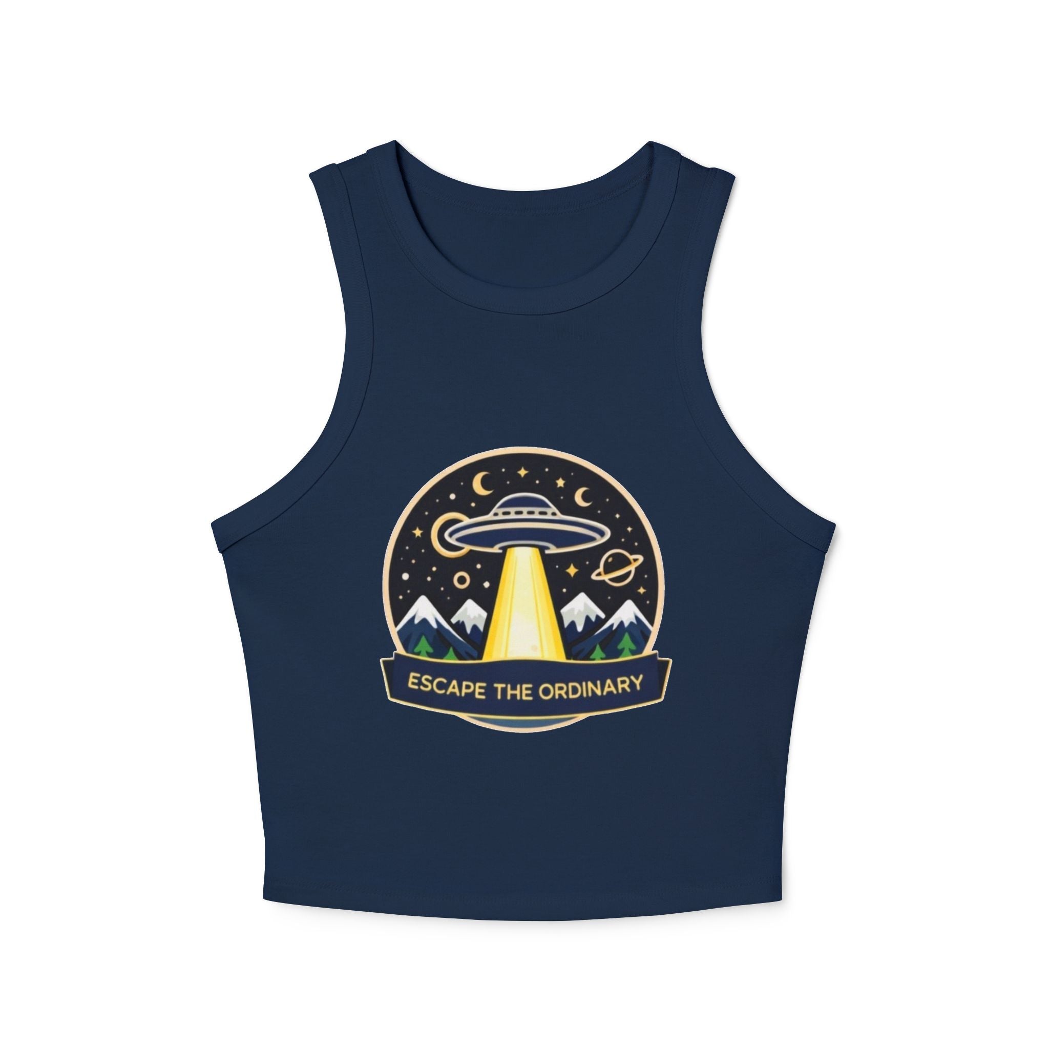 Escape the Ordinary UFO Tank Top | Womens Micro Rib Racer Tank