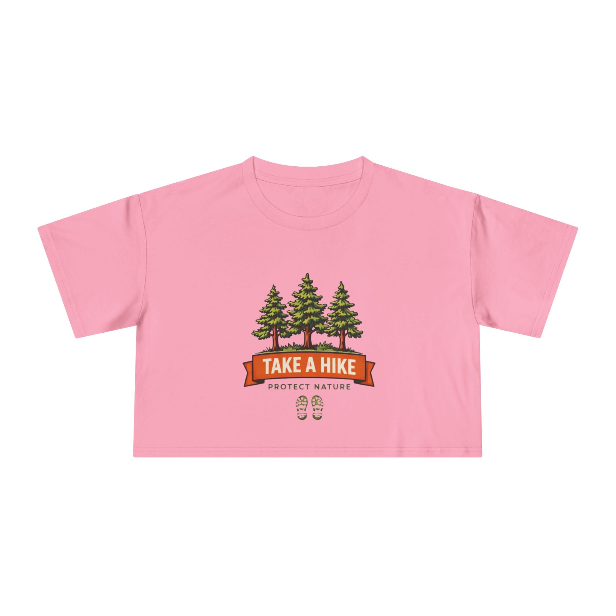 Take a Hike Crop Tee | Womens Outdoor Hiking Shirt | Protect Nature Graphic Top