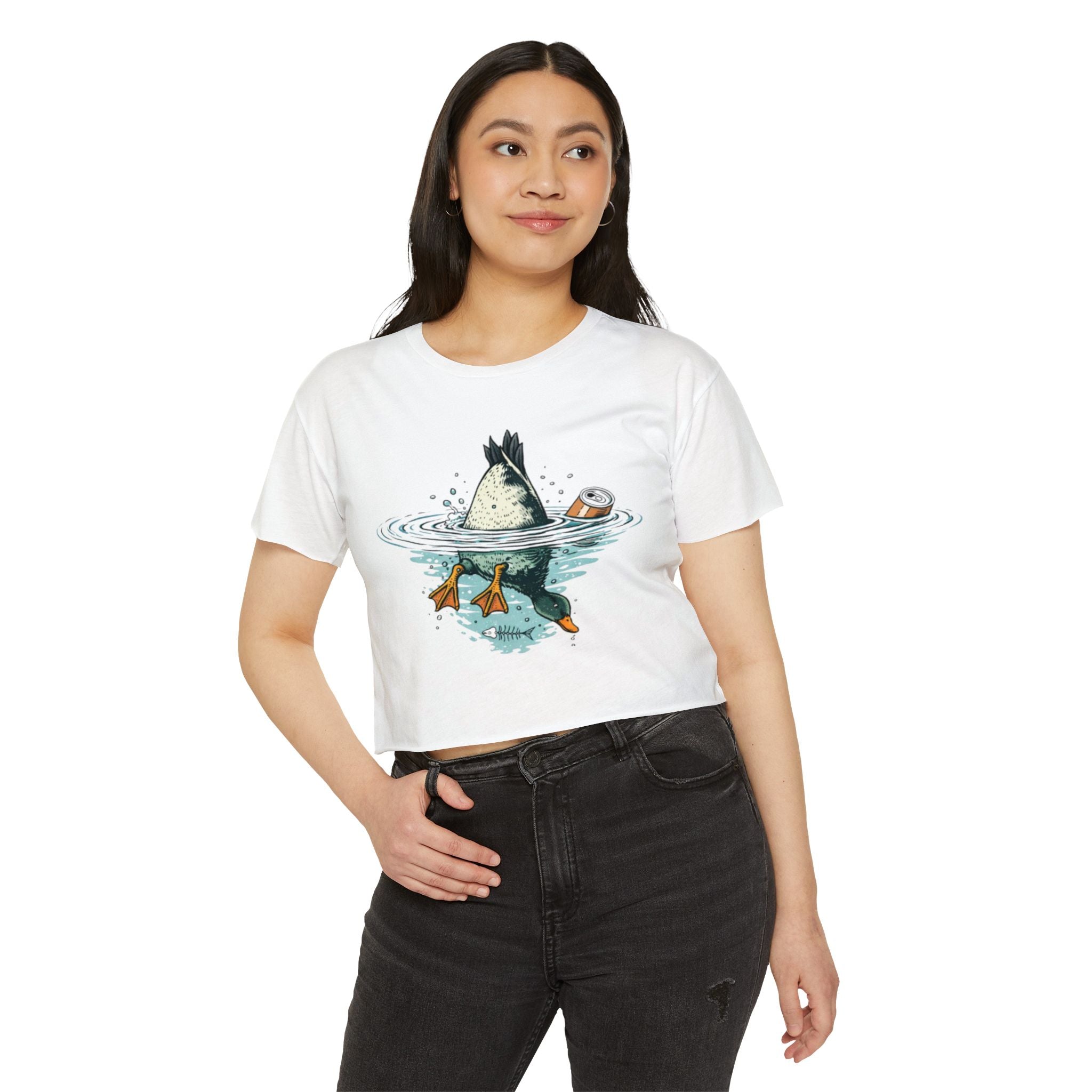 Womens Festival Crop Top | Duck Bottoms Up Funny Graphic