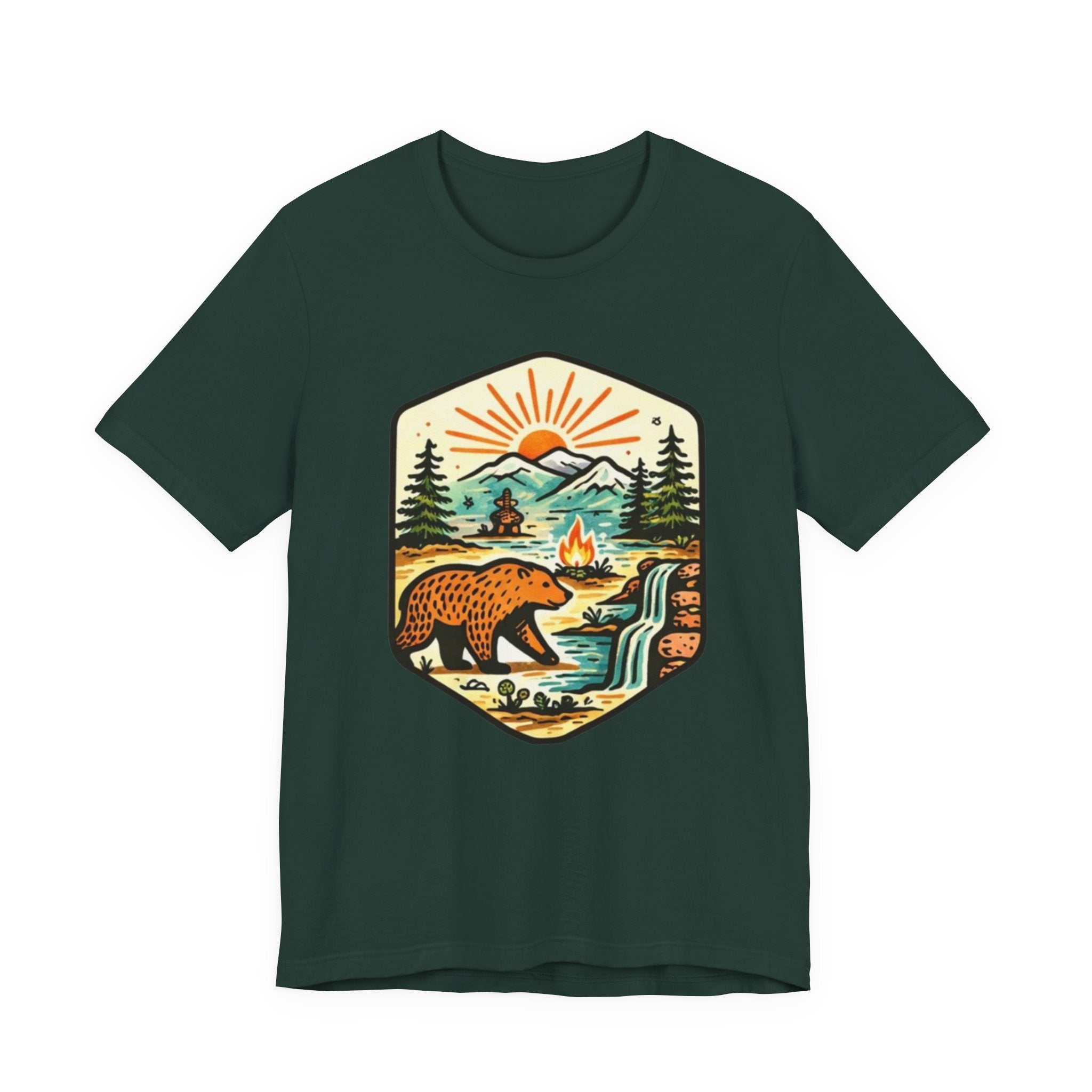 Retro Wilderness Bear T-Shirt Vintage Outdoors Graphic Tee