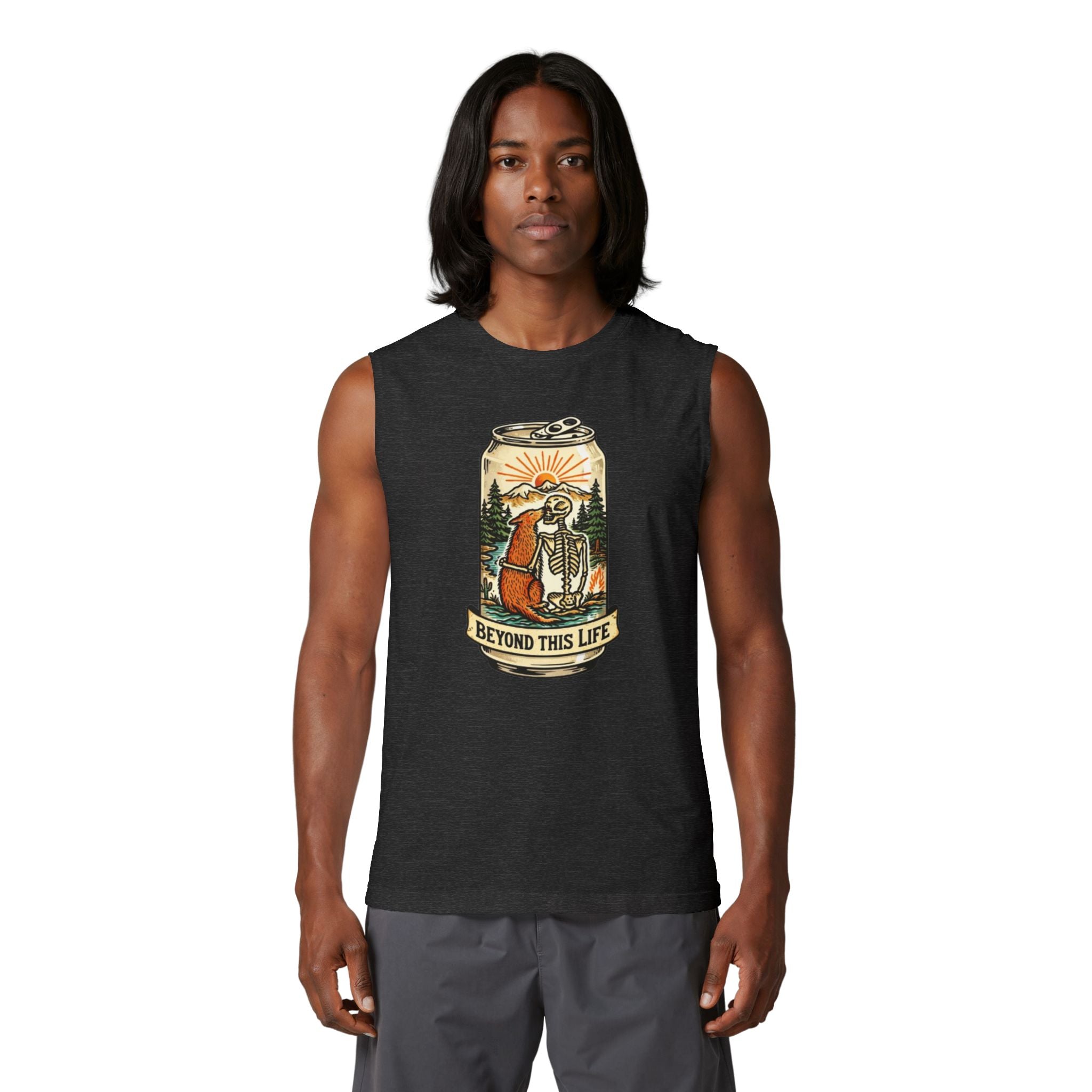 Muscle Tank | Beyond This Life Skeleton Can Graphic