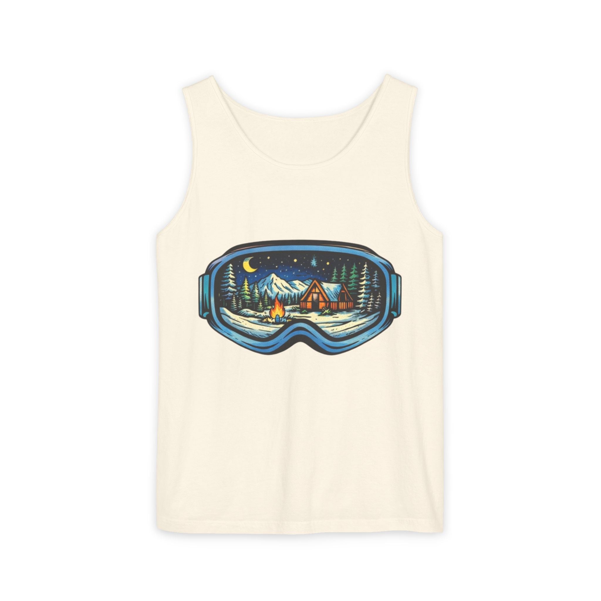 Tank Top | Ski Goggle Winter Cabin Graphic