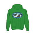 Youth Hoodie | Snow Goggles Winter Sledding Moose Graphic