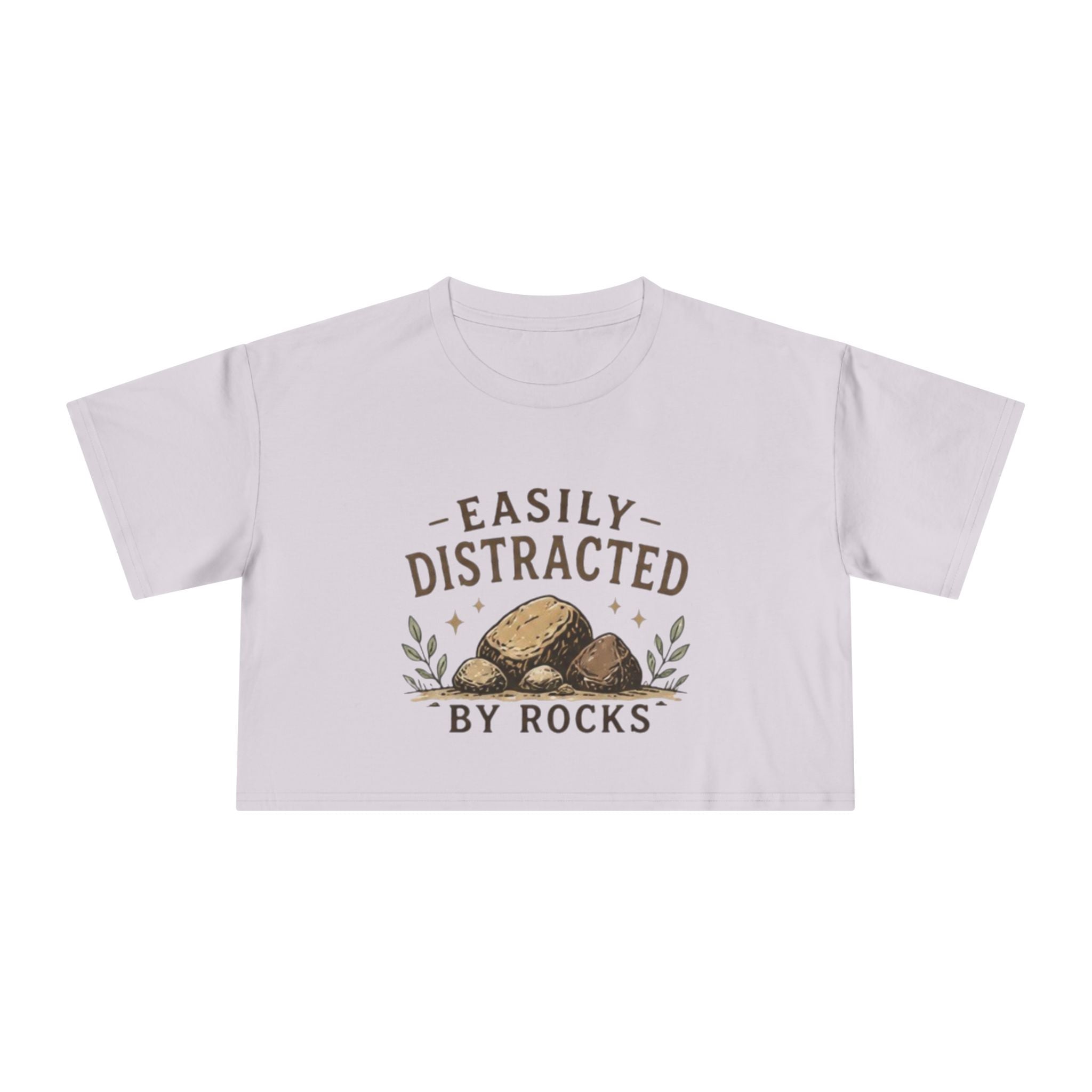 Easily Distracted by Rocks Crop Tee