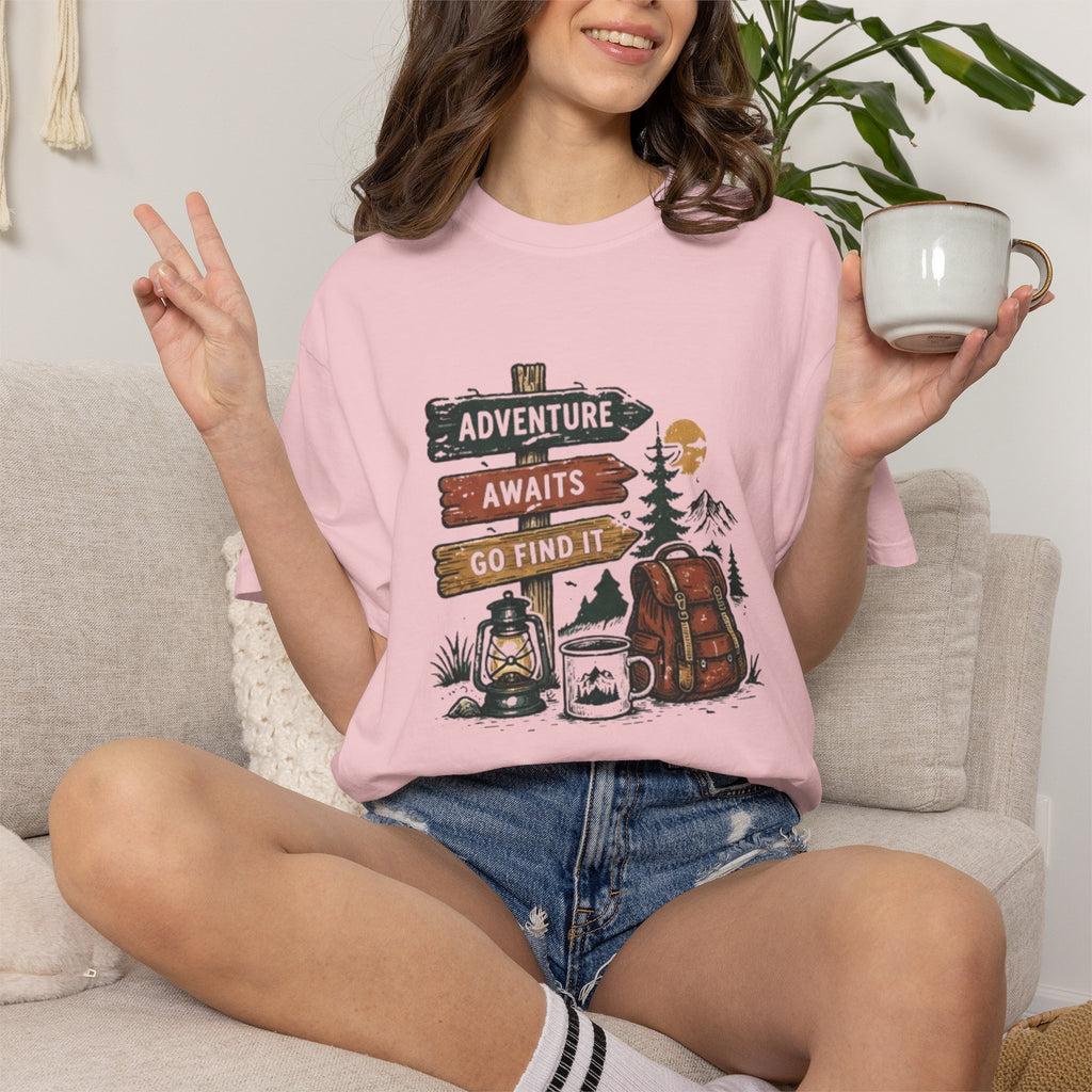 Adventure Awaits Camping T-Shirt | Go Find It Graphic Tee