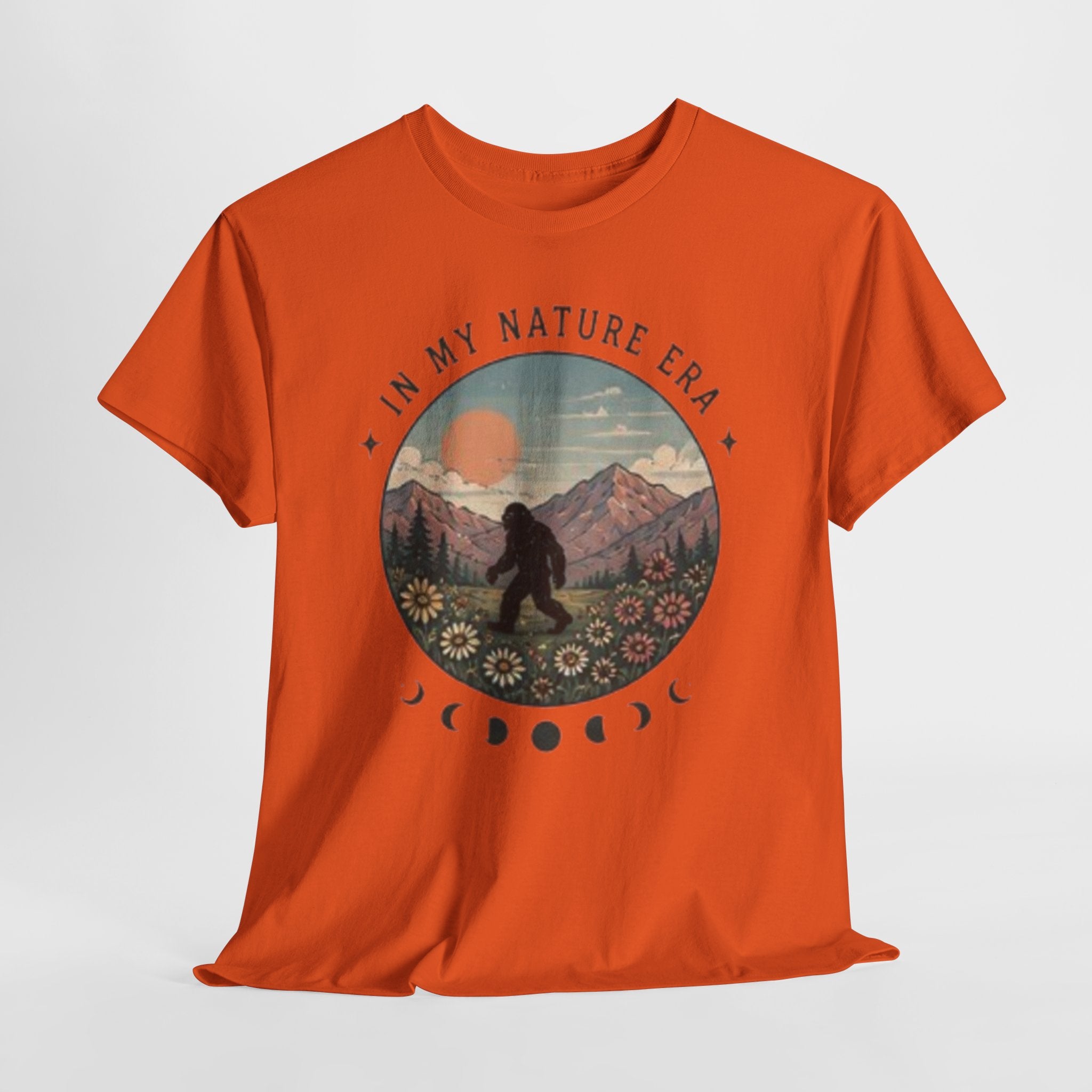 Sasquatch Nature Tee | "In My Nature Era" Mountain & Moon Phase Graphic
