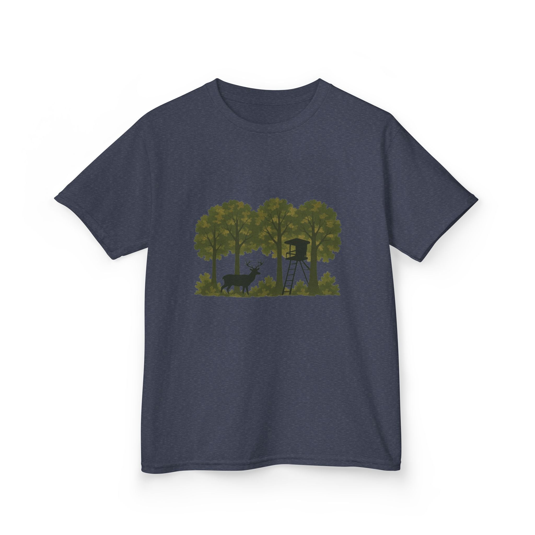 Kids Tee | Forest Deer & Hunting Stand Silhouette Shirt