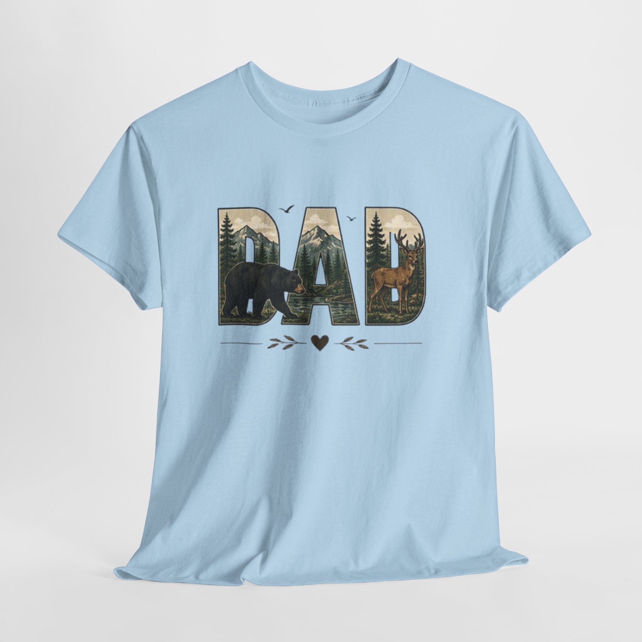 Dad Woodland Bear Graphic Tee | Fathers Day Outdoor Camping Shirt