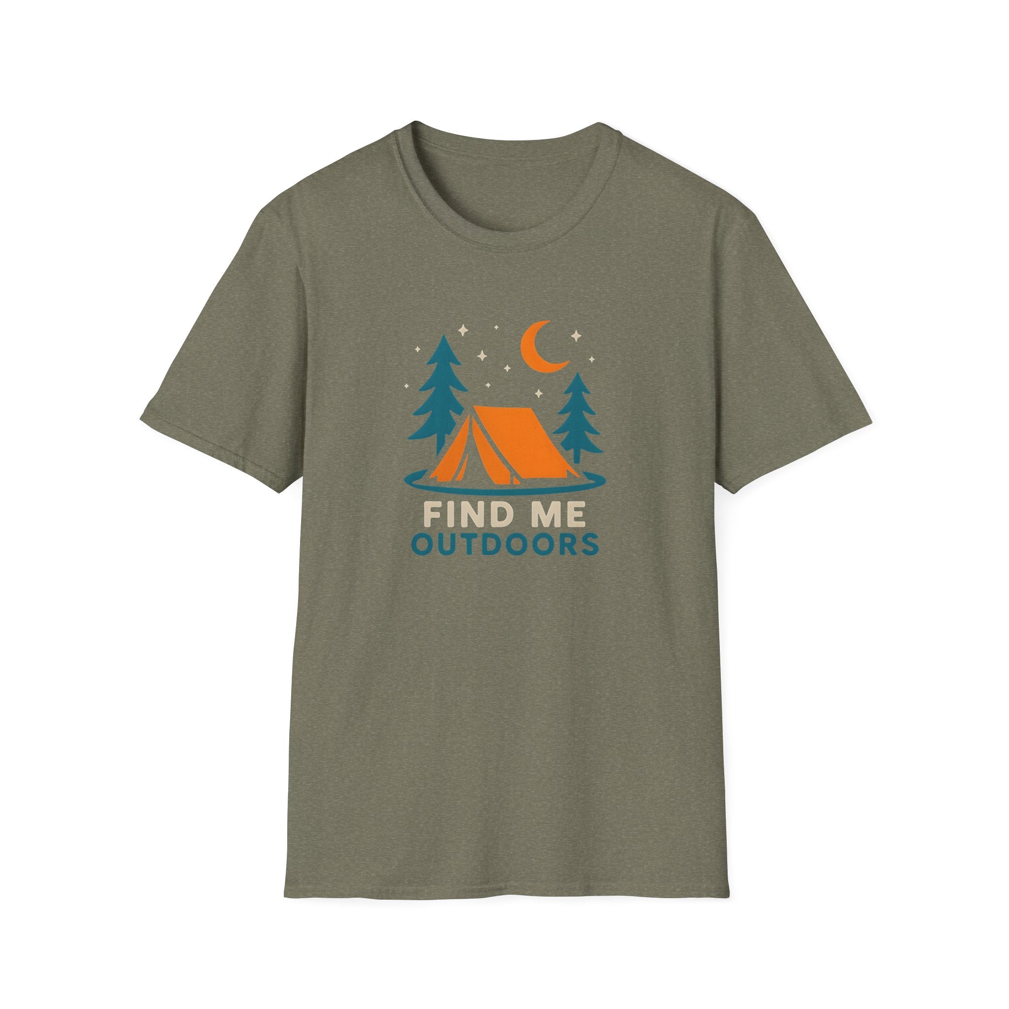 Night Camping Scene T-Shirt | Mountain Campfire Graphic Tee