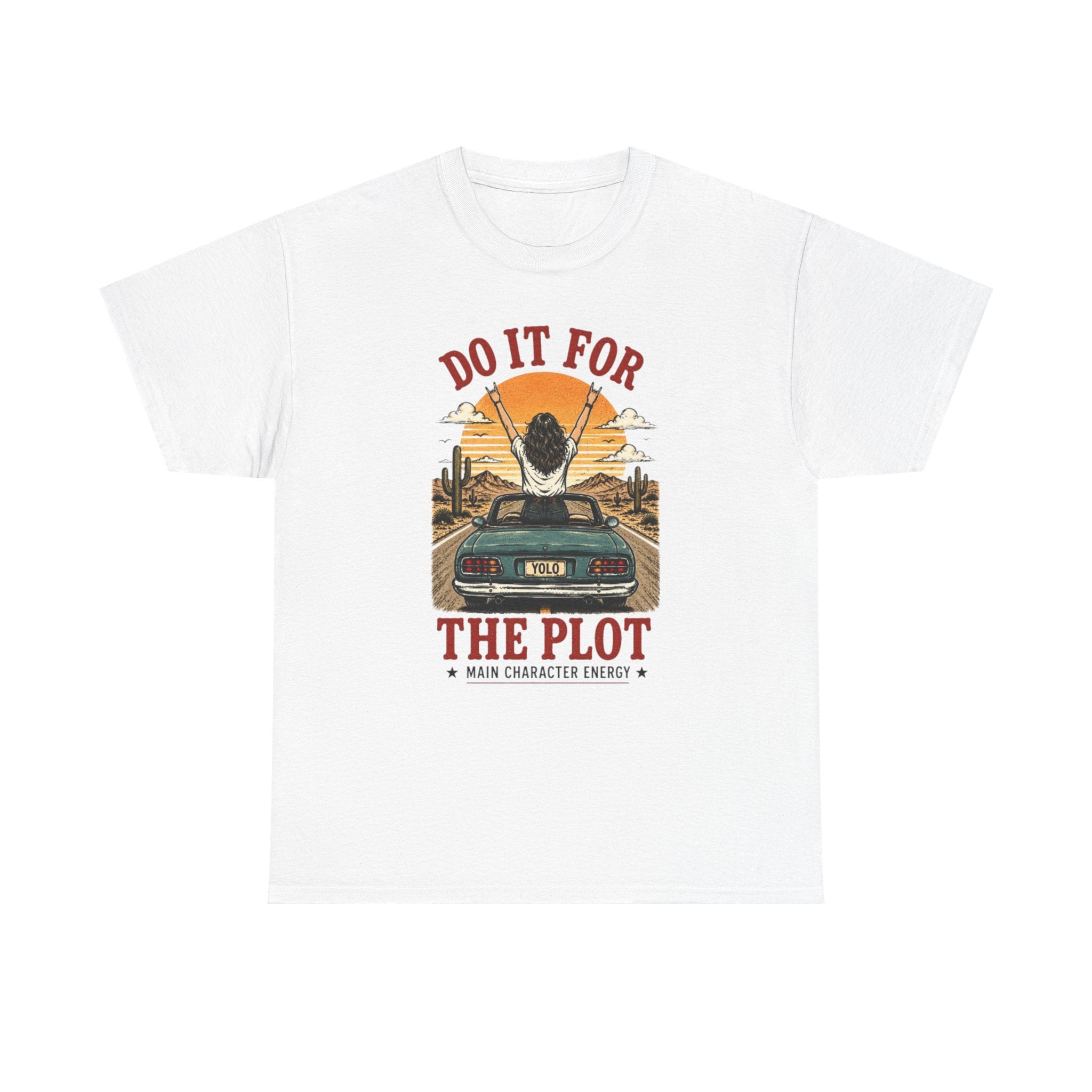 Do It For The Plot Tee | Retro Main Character Energy Graphic T-Shirt
