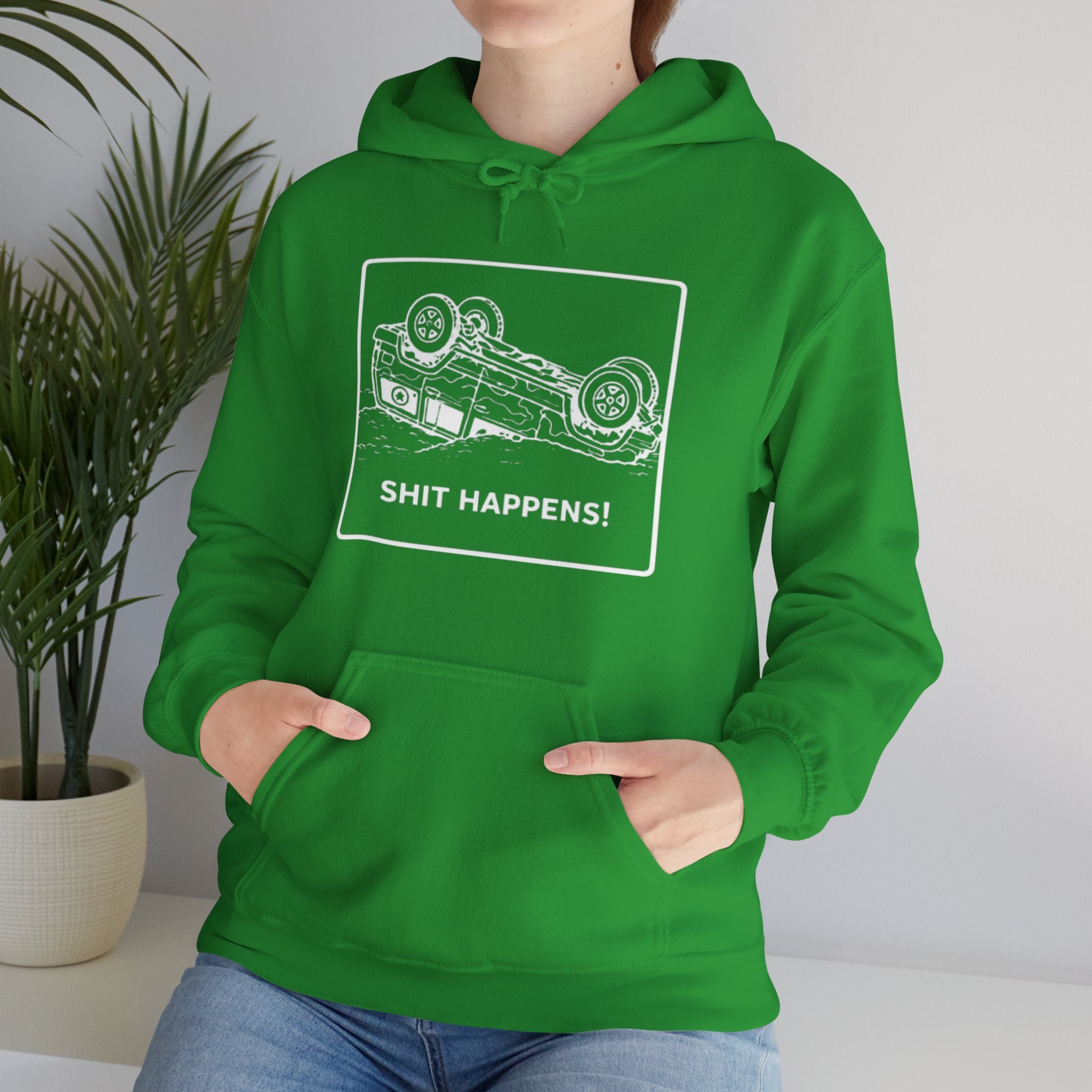 Shit Happens Crashed Car Hoodie