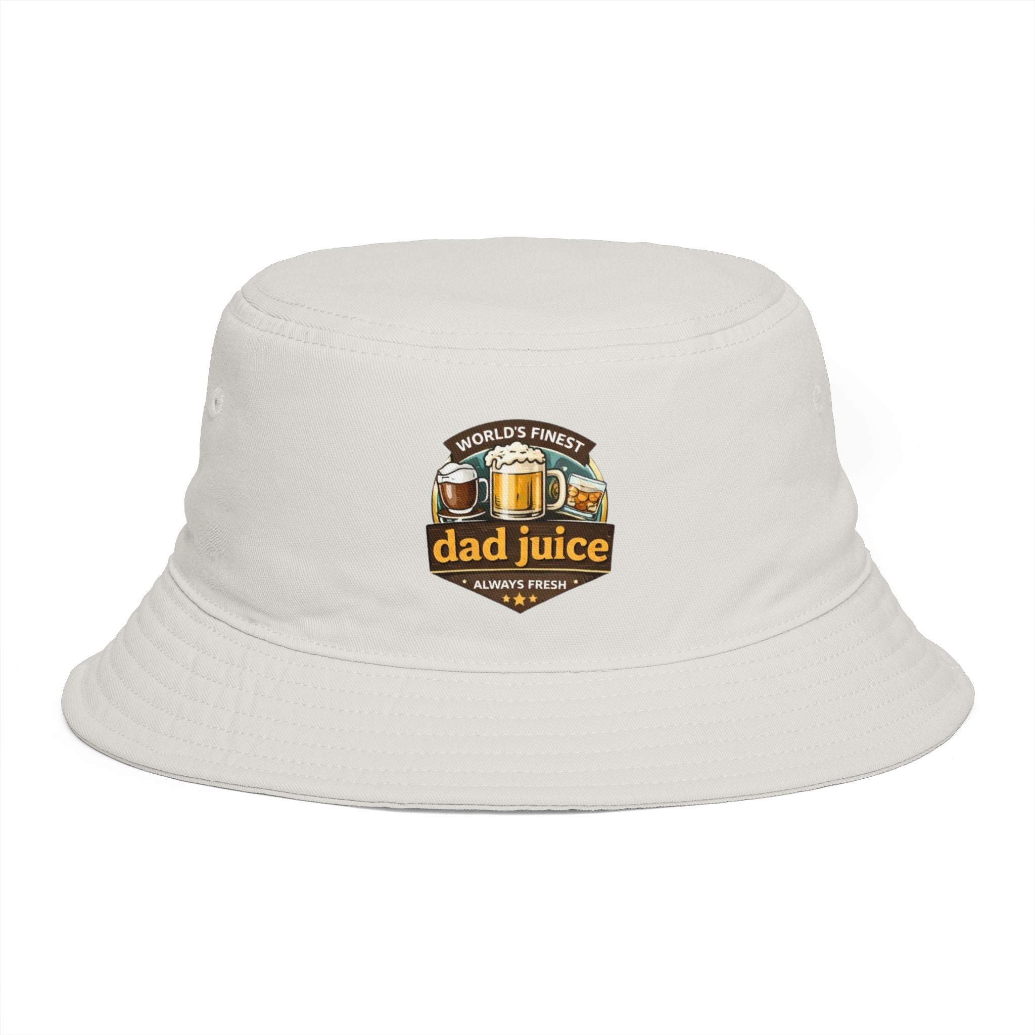 Dad Juice Bucket Hat | "Worlds Finest" Beer Graphic Casual Dad Cap