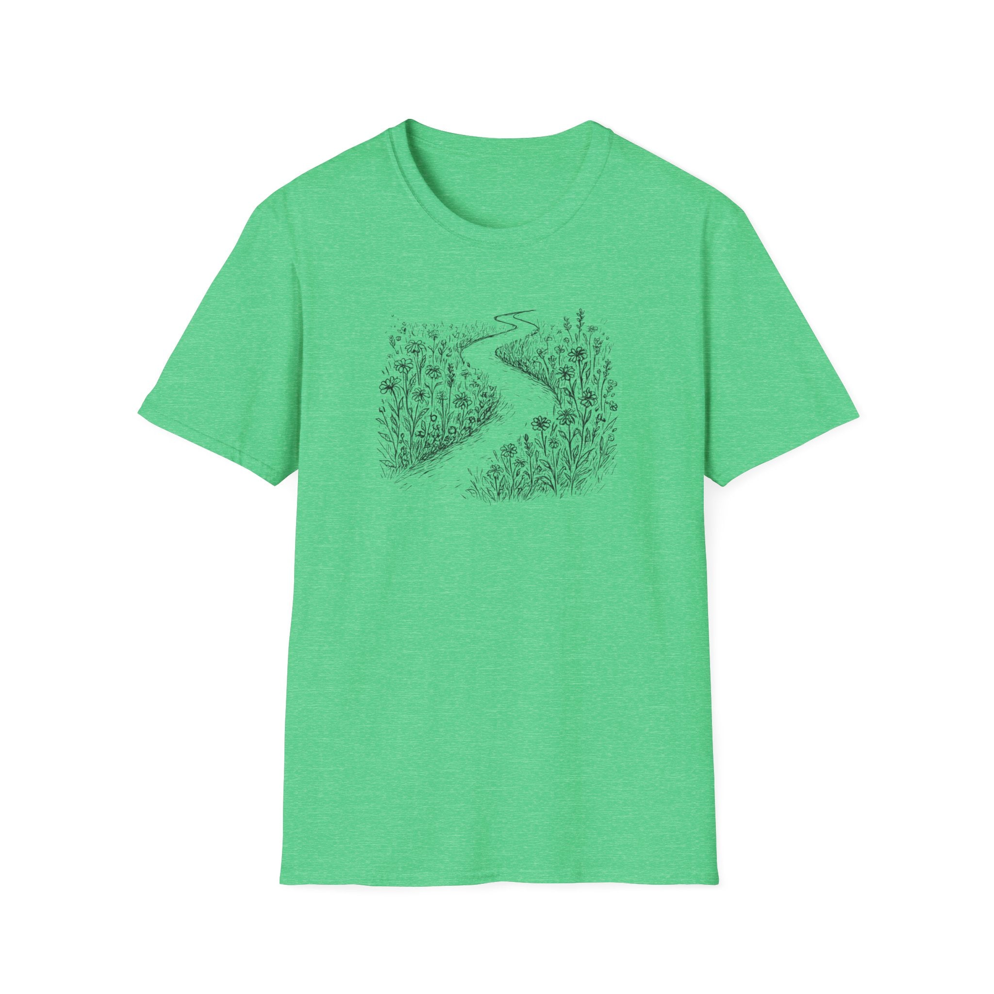 Winding Path Through Grass T-Shirt | Scenic Nature Trail Tee