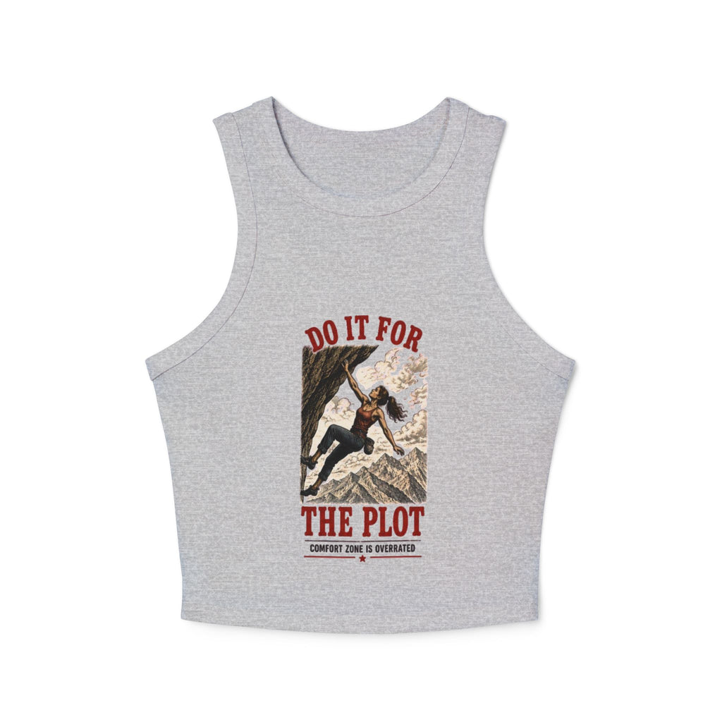 Do It For The Plot Tank Top | Vintage Climbing Graphic Crop Tank