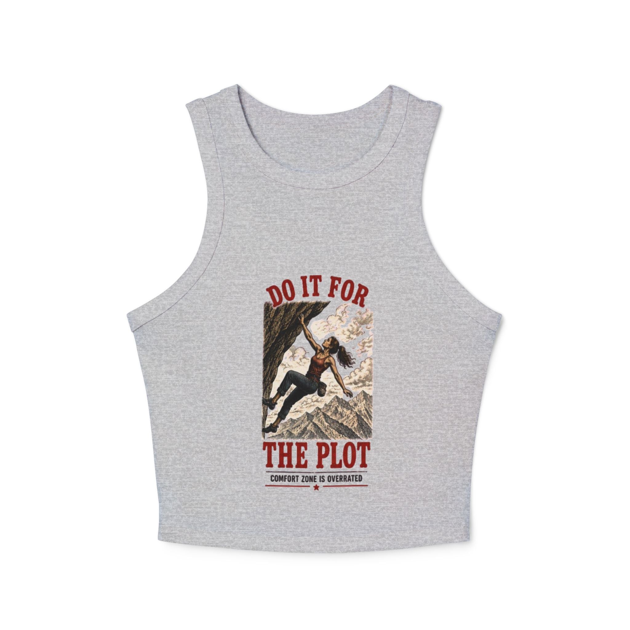 Do It For The Plot Tank Top | Vintage Climbing Graphic Crop Tank