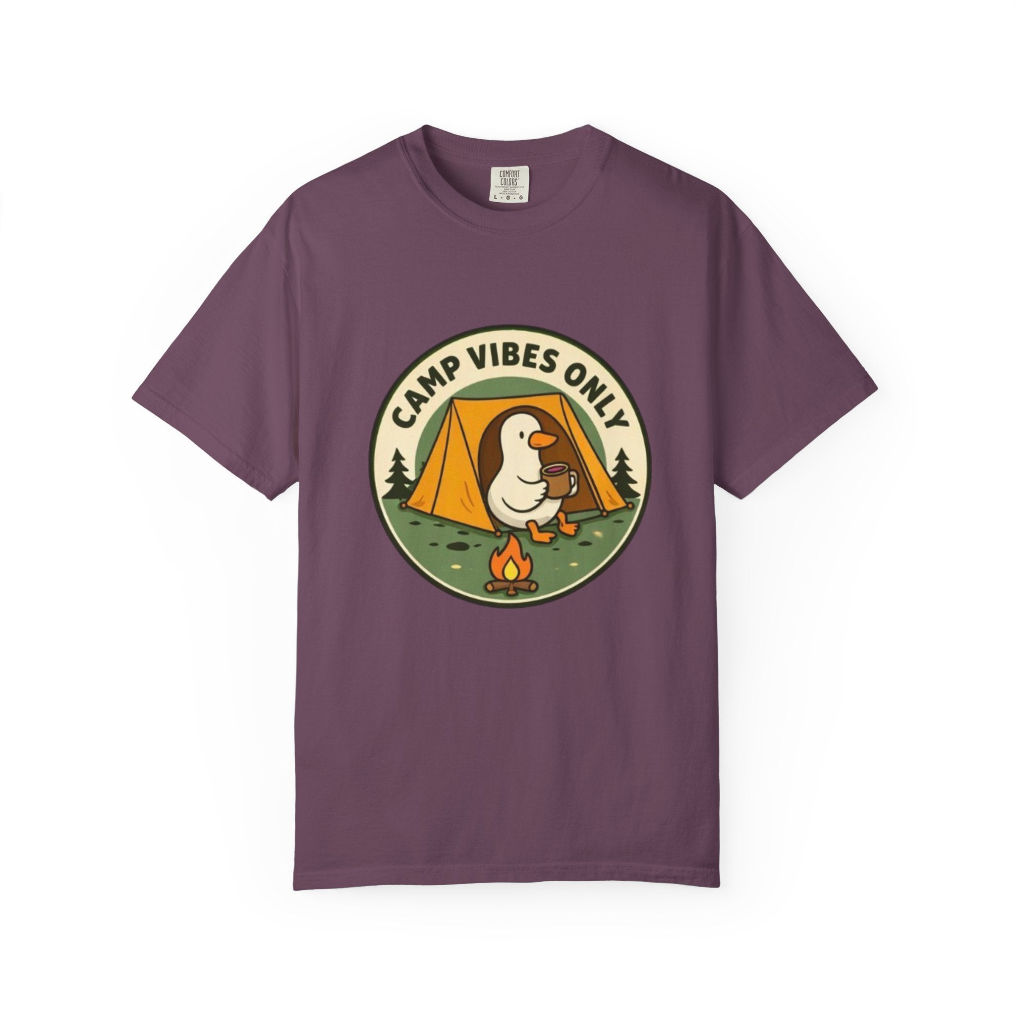 Camp Vibes Only T-Shirt | Cute Duck Camping Graphic Tee