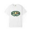 Snowboard Goggles Graphic T-Shirt | Mountain Scene with Ride the Ridge Design