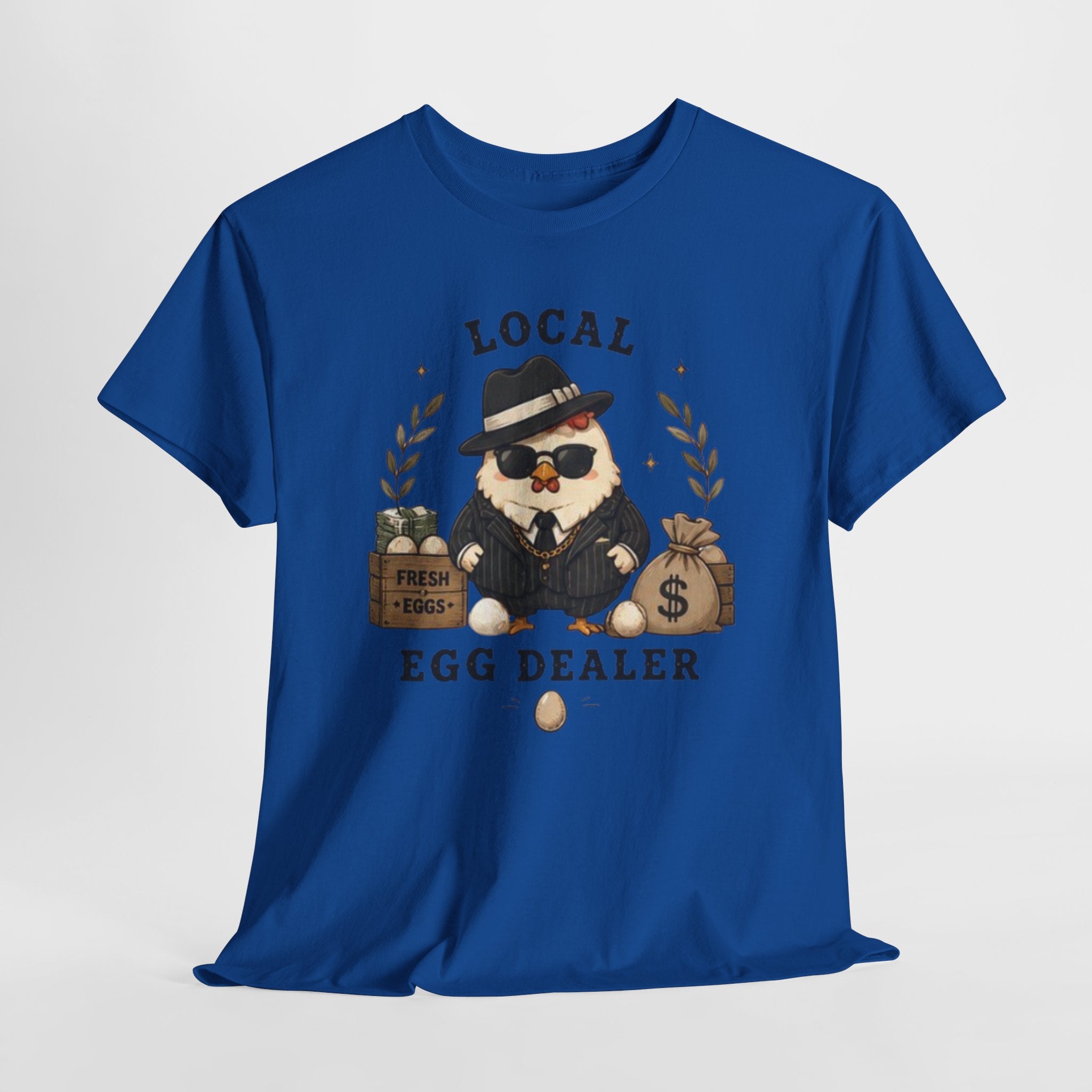 Egg Dealer T-Shirt | Funny Chicken Mobster Graphic Tee