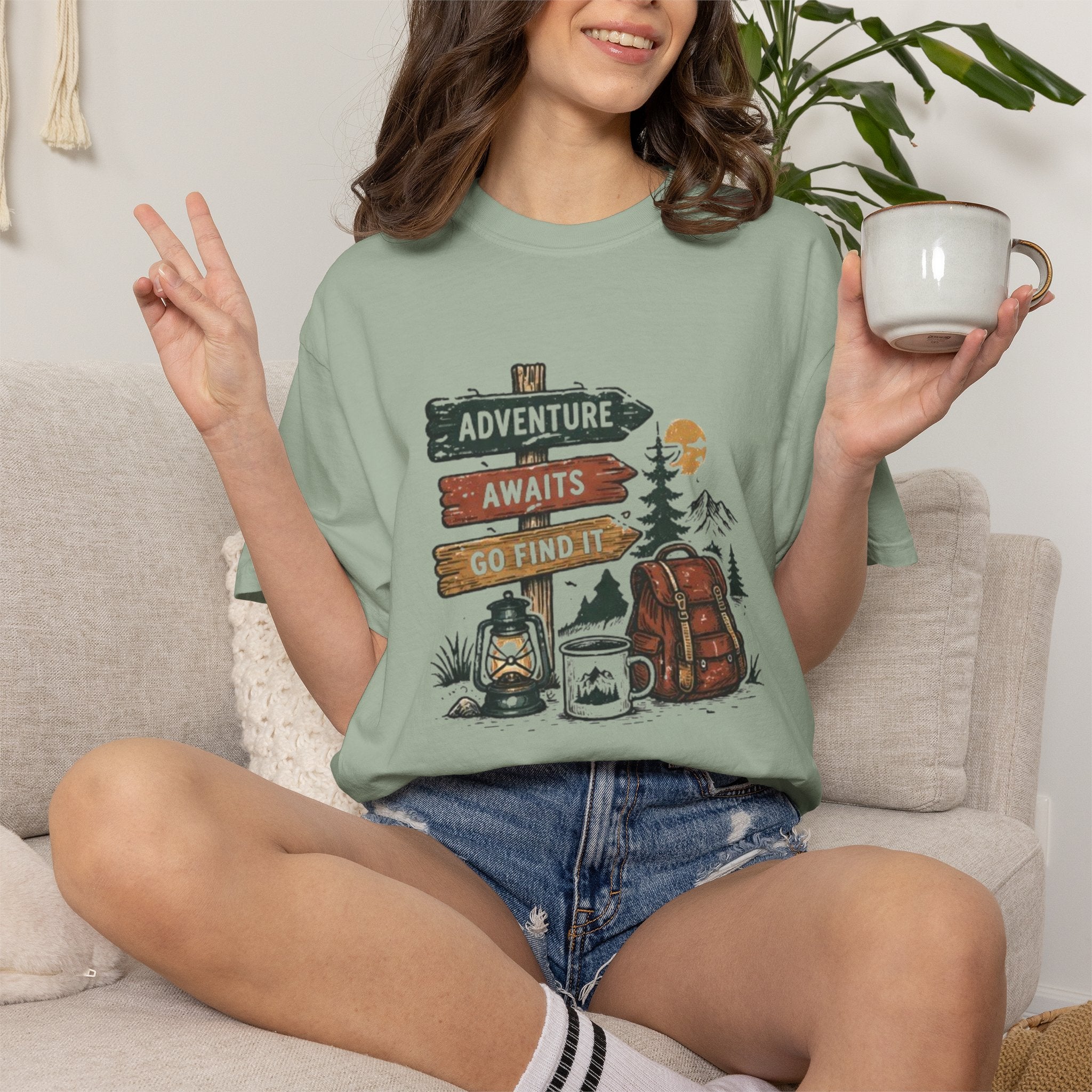 Adventure Awaits Camping T-Shirt | Go Find It Graphic Tee