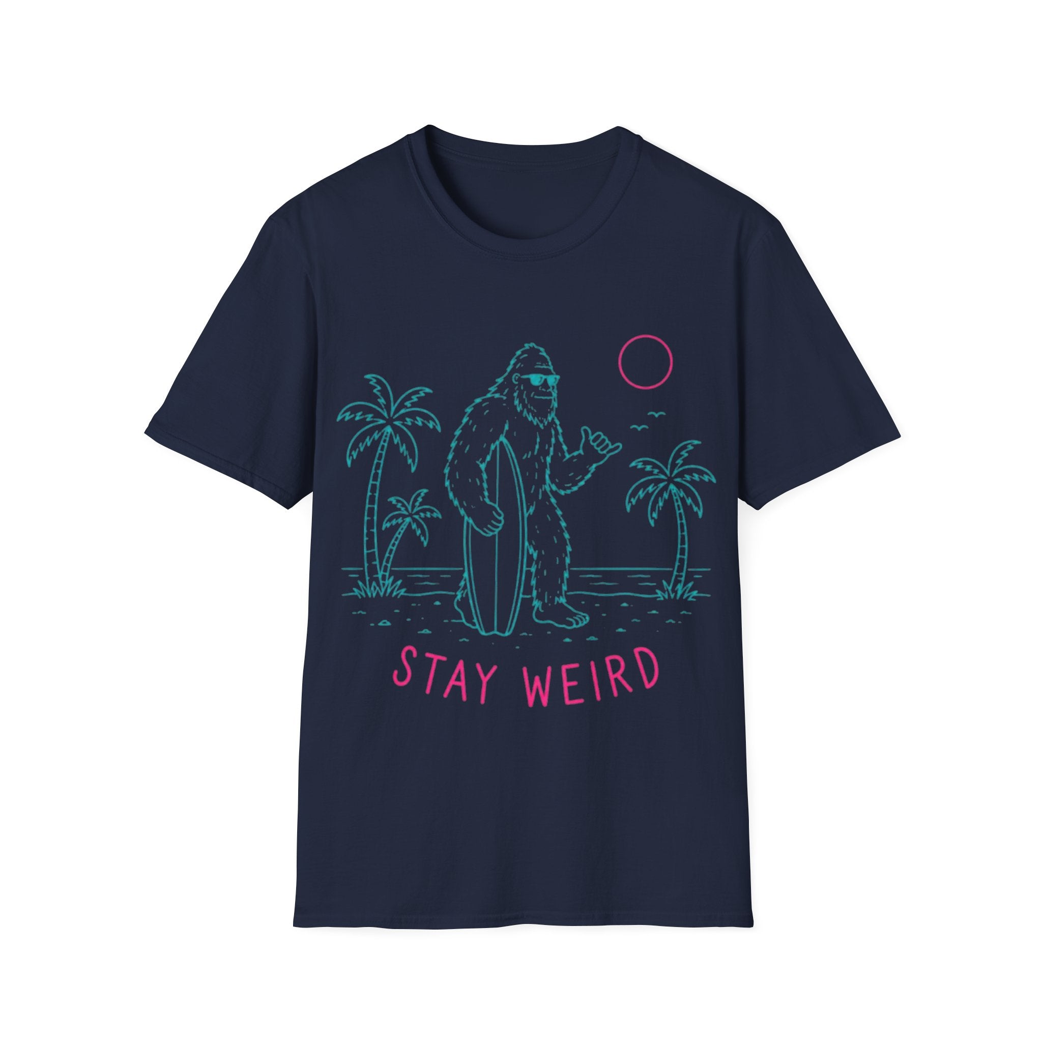 Stay Weird Bigfoot Surf T-Shirt