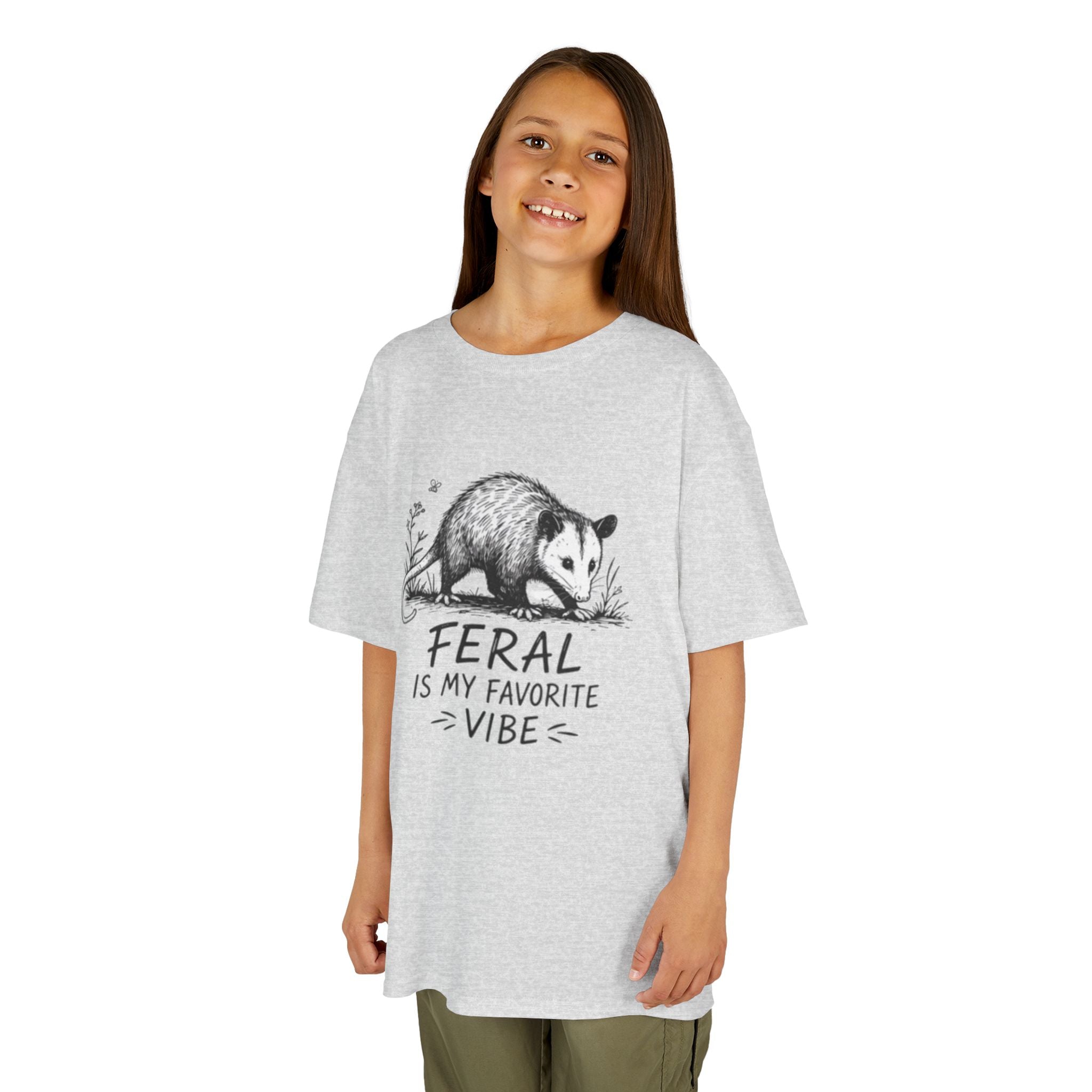 Kids Tee | Feral Is My Favorite Vibe Opossum Graphic Shirt