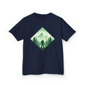 Kids Tee | Green Mountain Bigfoot Silhouette Nature Graphic