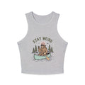 Stay Weird Canoe Crop Tank | Womens Adventure Graphic Tank Top