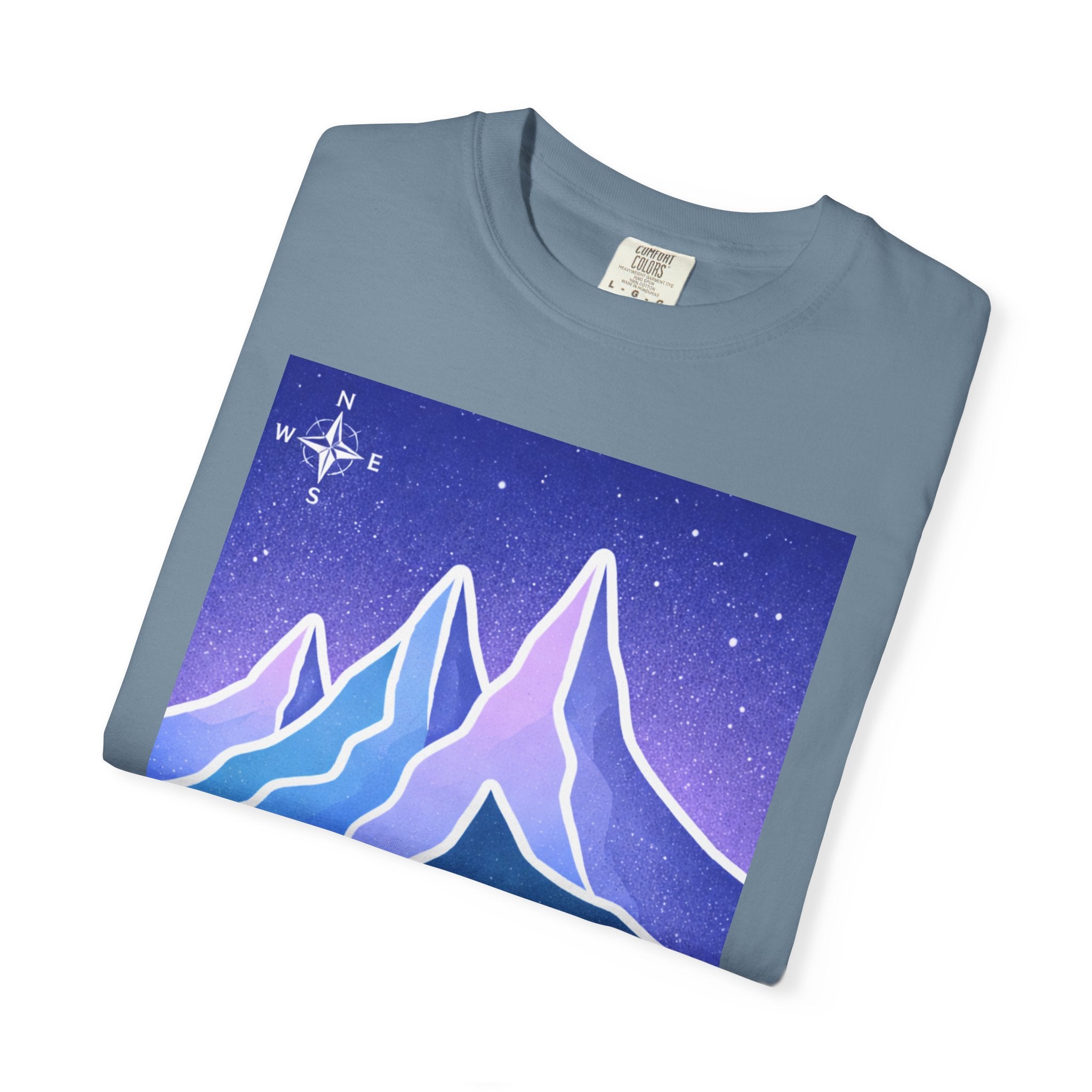 Mountain Night T-Shirt | Neon Retro Mountain Landscape Tee