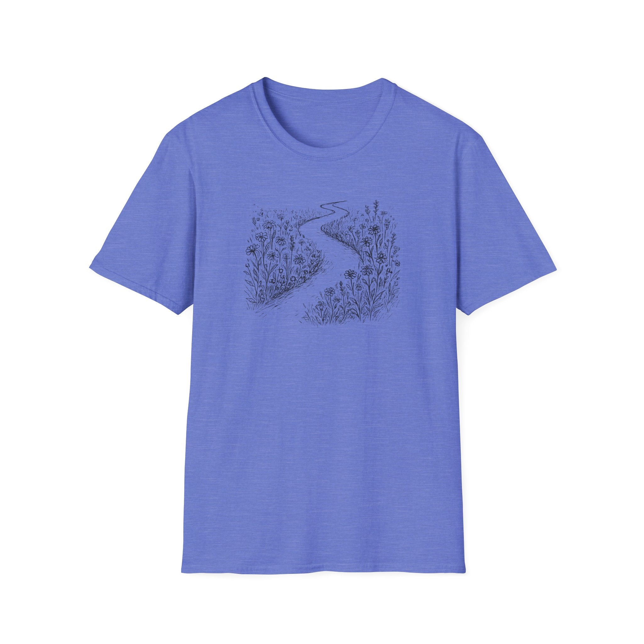 Winding Path Through Grass T-Shirt | Scenic Nature Trail Tee