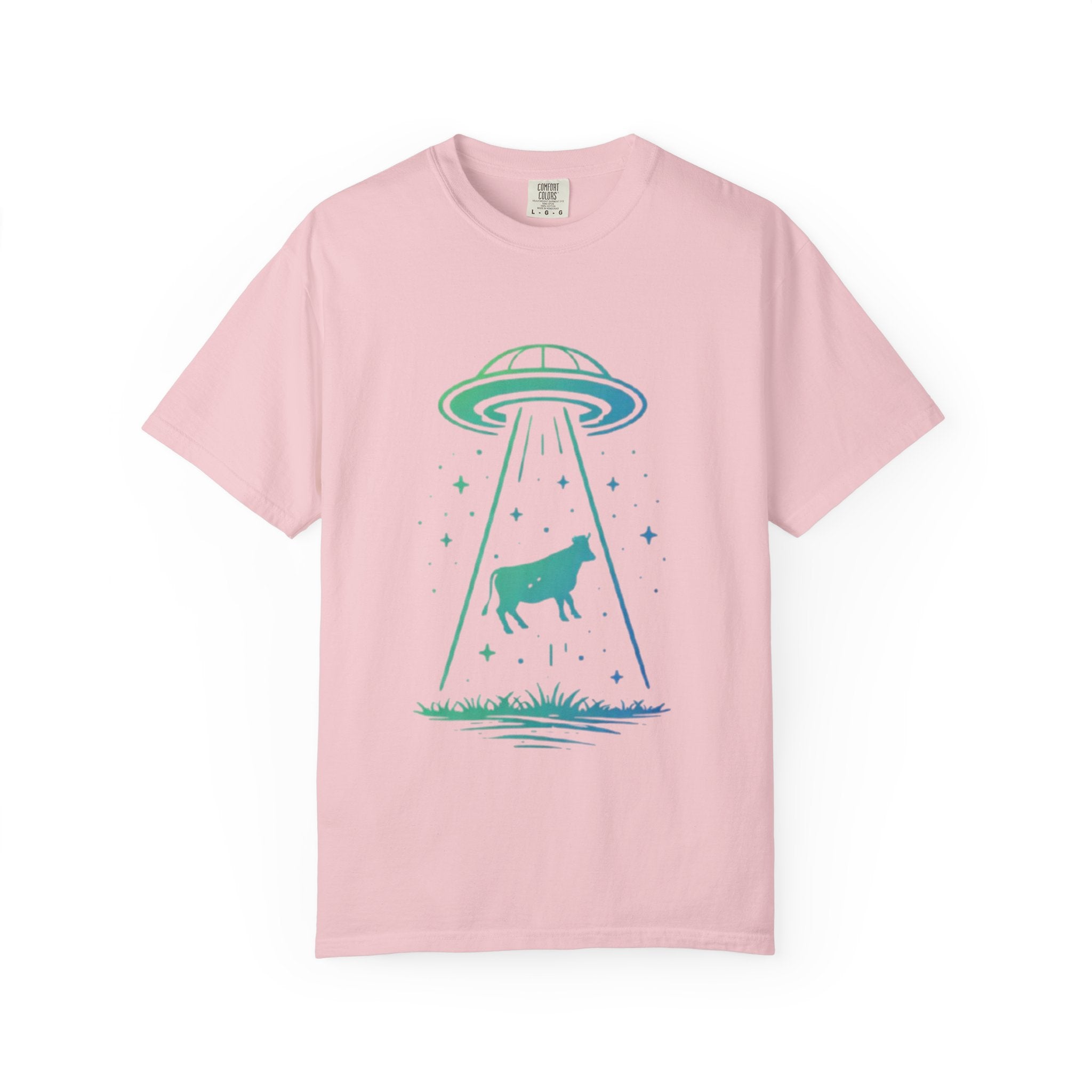 Cow Abduction UFO T-Shirt | Alien Cow Beam Graphic Tee