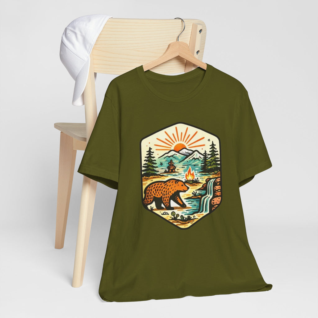 Retro Wilderness Bear T-Shirt Vintage Outdoors Graphic Tee