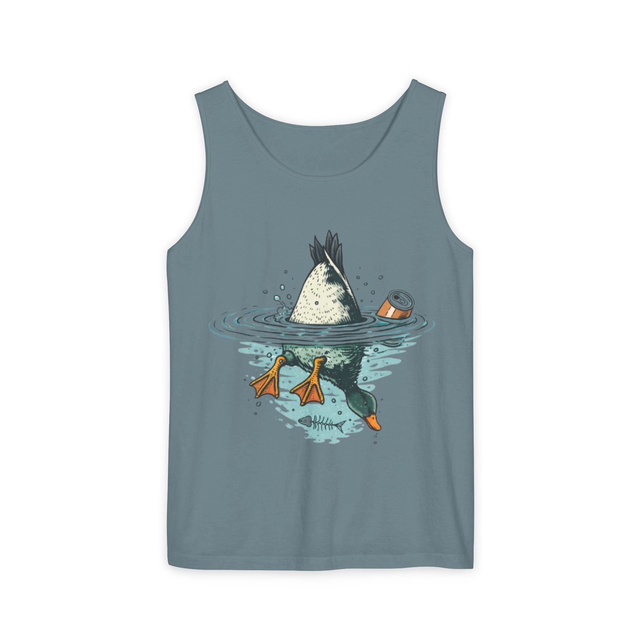 Duck Diving Tank Top | Funny Duck Butt Illustration Summer Tank