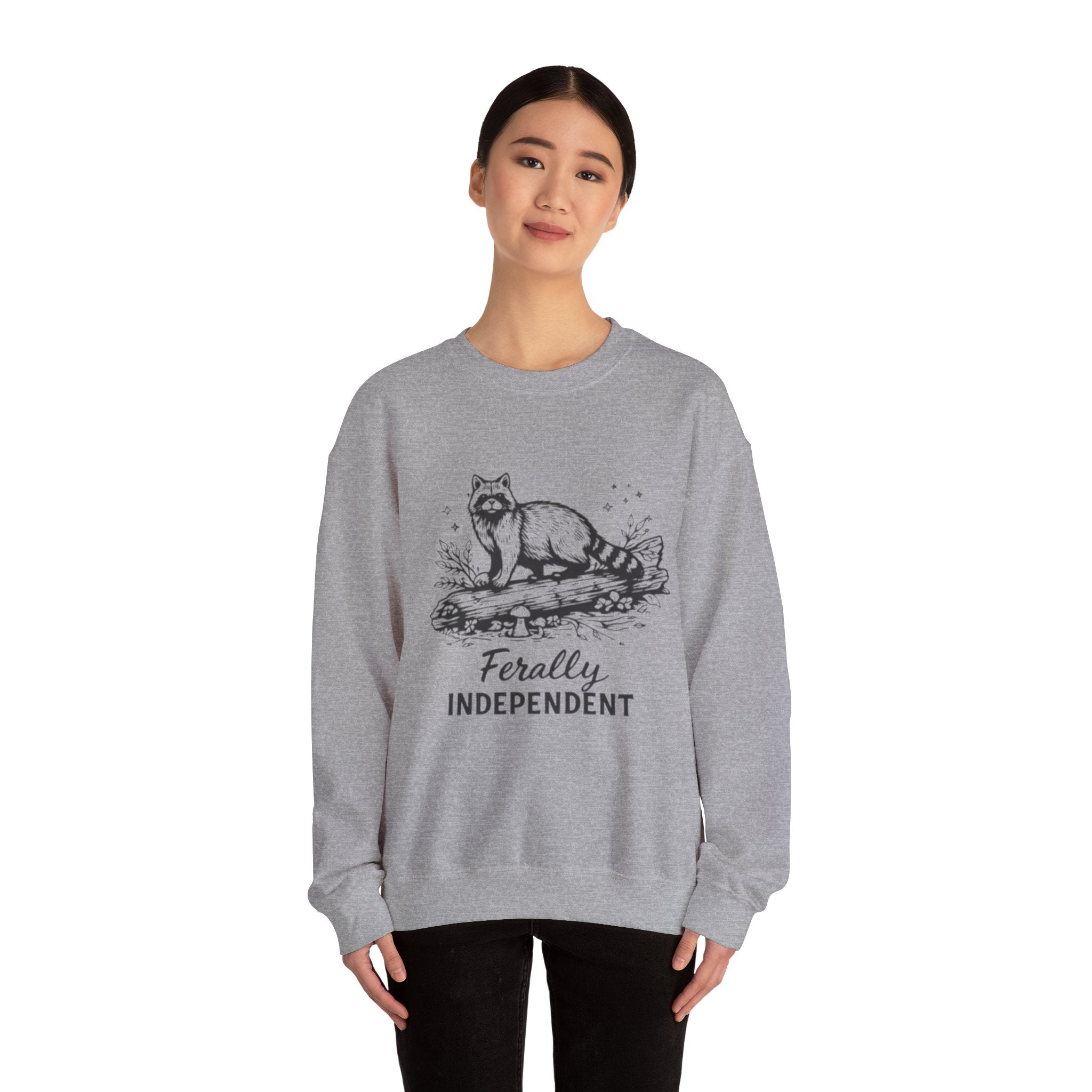 Raccoon Ferally Independent Crewneck Sweatshirt