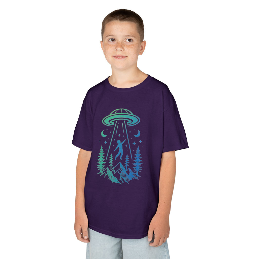 Kids UFO Abduction Tee | Space Adventure Mountain Shirt