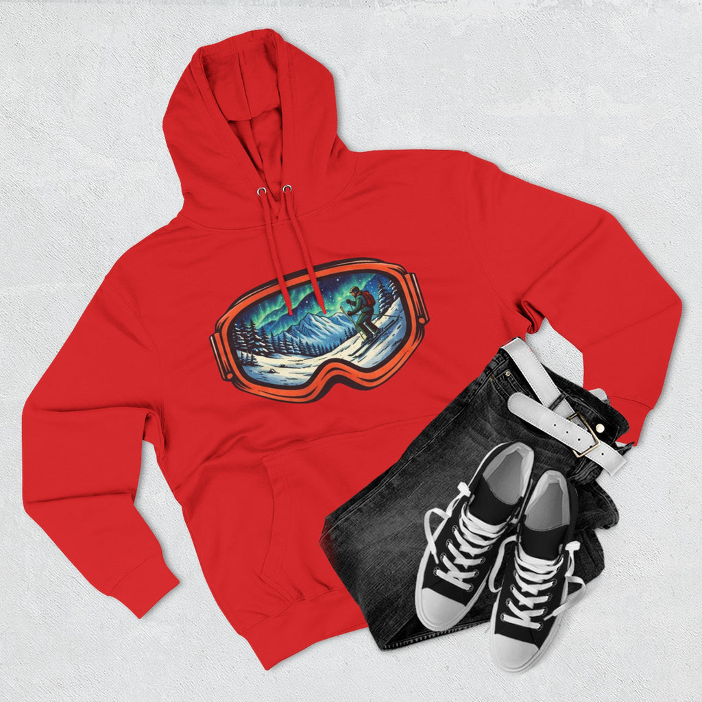 Ski Snowboard Goggles Graphic Hoodie — Mountain Rider Winter Pullover