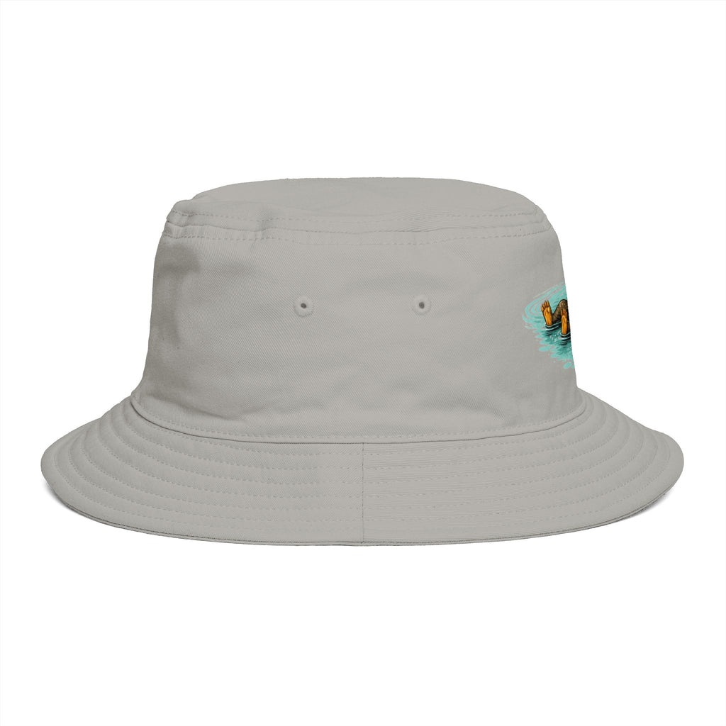 Otter Float Bucket Hat | Cute River Otter Relaxing on Water, Casual Outdoor Sun Hat