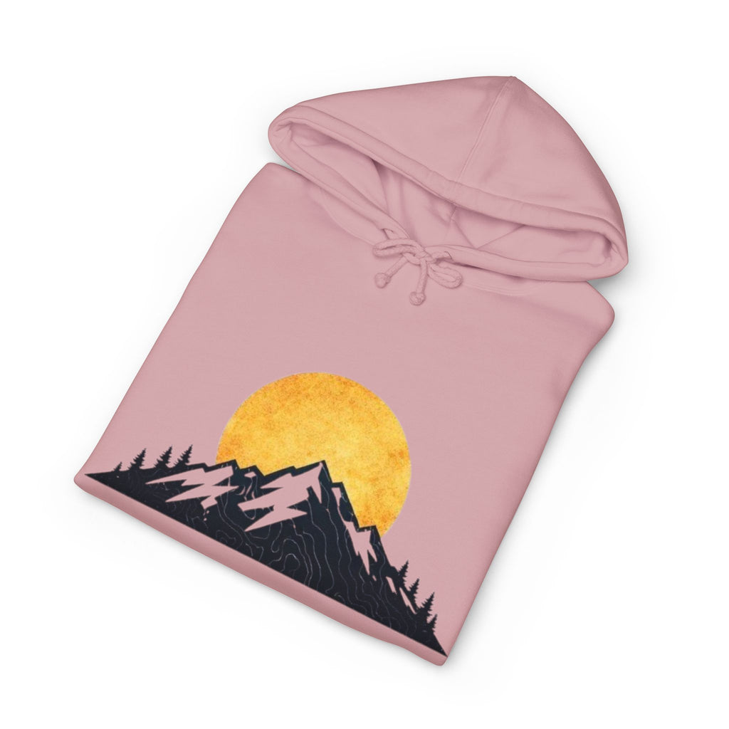 Mountain Sunset Hoodie | Minimal Nature Graphic Hooded Sweatshirt