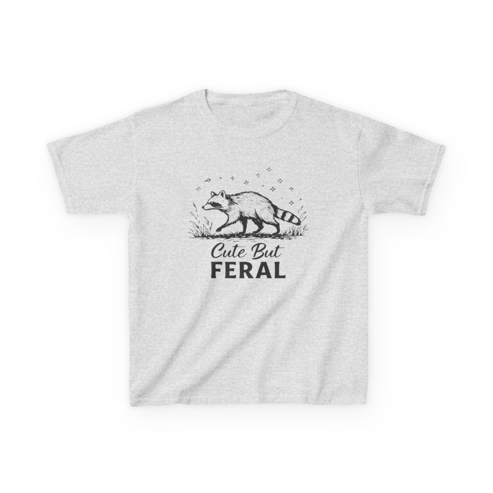 Kids Tee | Cute But Feral Raccoon Graphic