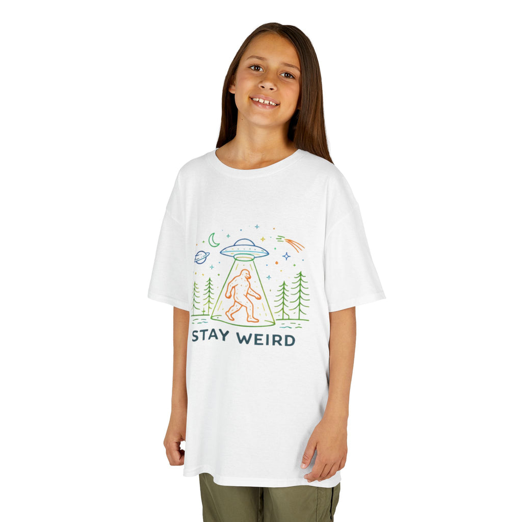 Kids Tee | Stay Weird Alien Bigfoot Graphic T-Shirt