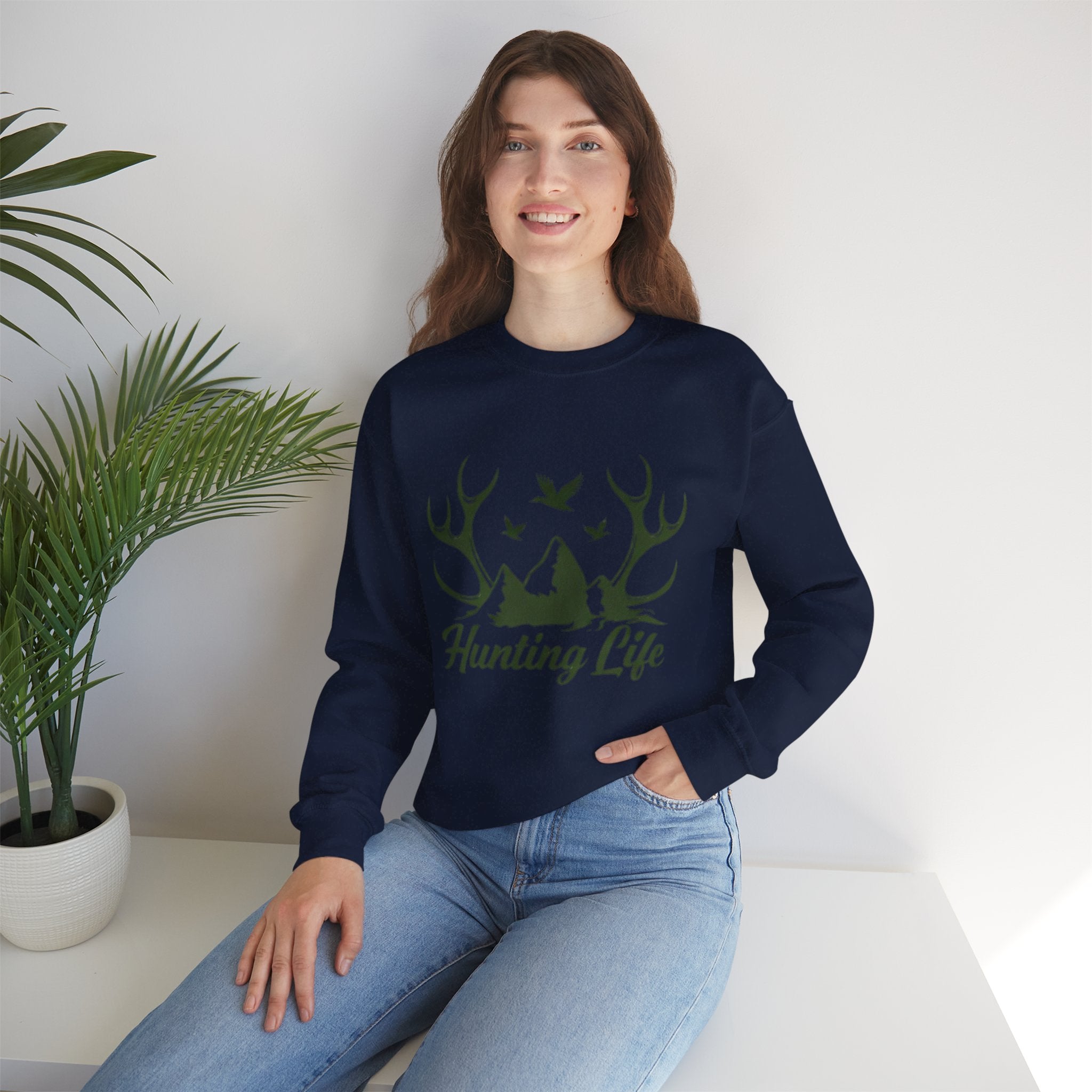 Hunting Life Sweatshirt | Outdoor Antler & Duck Hunt Crewneck