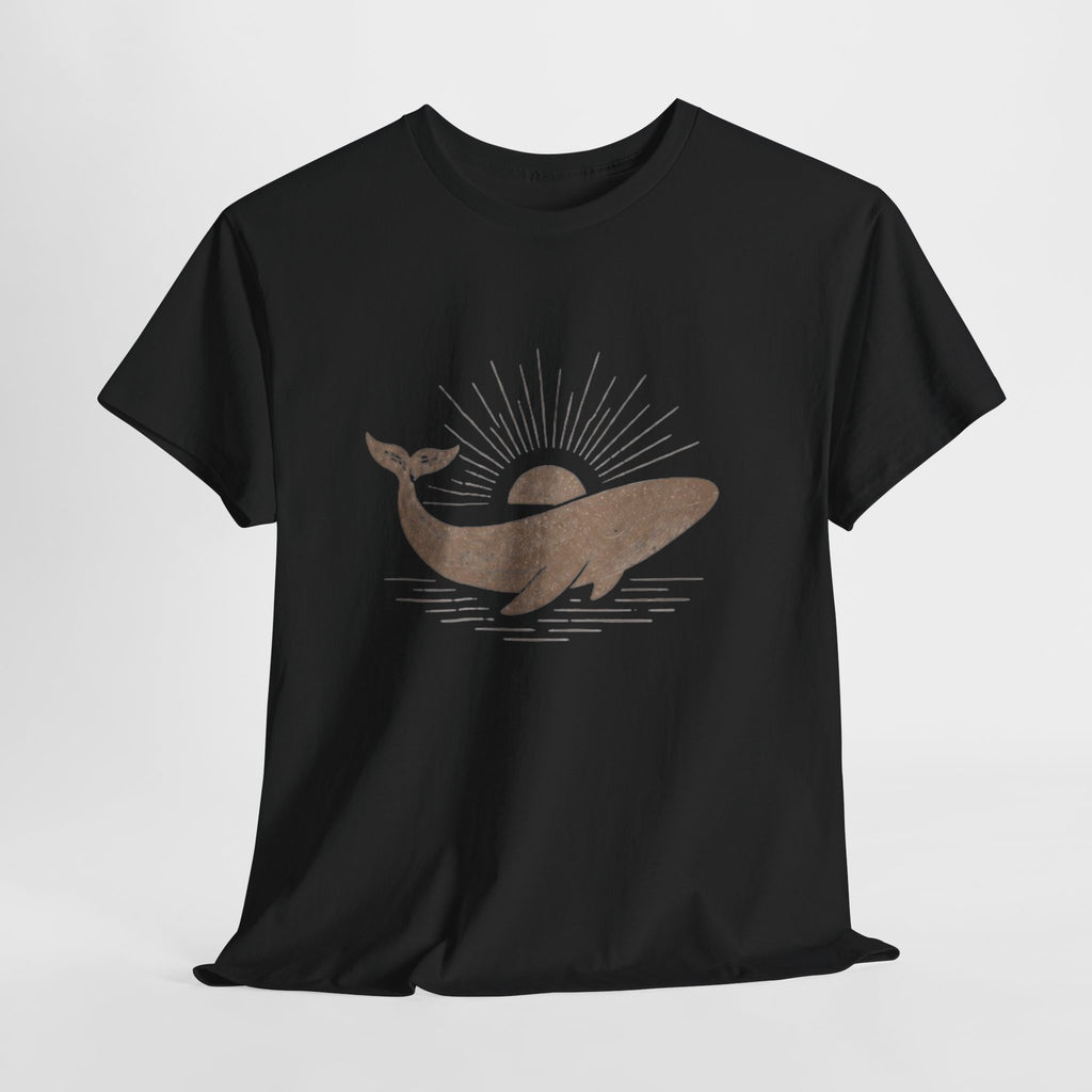 Whale Sunset T-Shirt | Minimal Coastal Graphic Tee