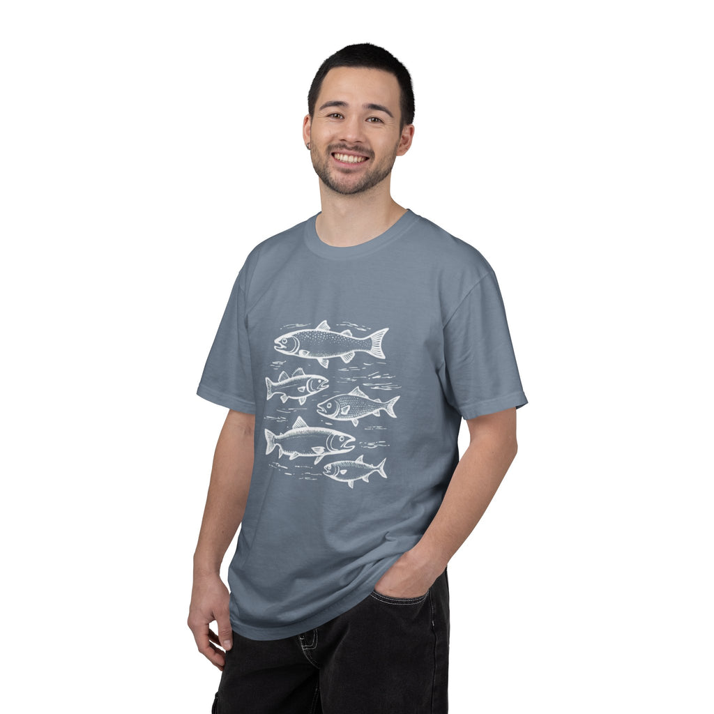 Fish Collection Garment-Dyed T-Shirt | Simple Marine Design