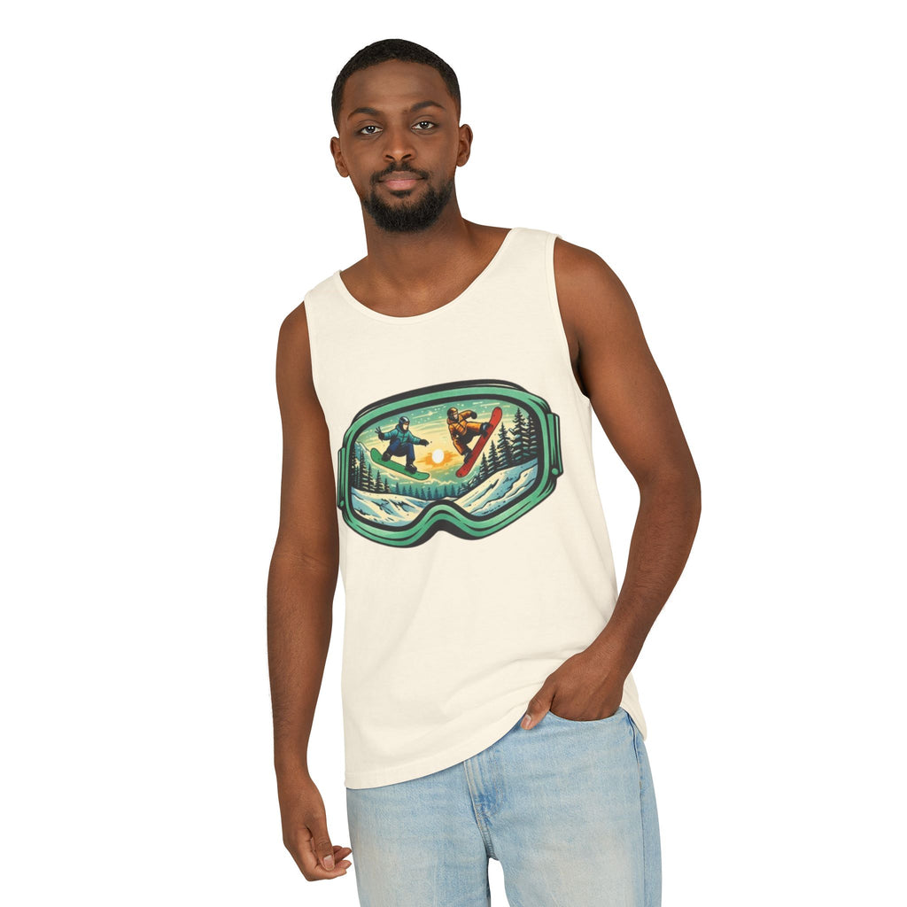 Snowboarding Mountain Goggles Tank Top